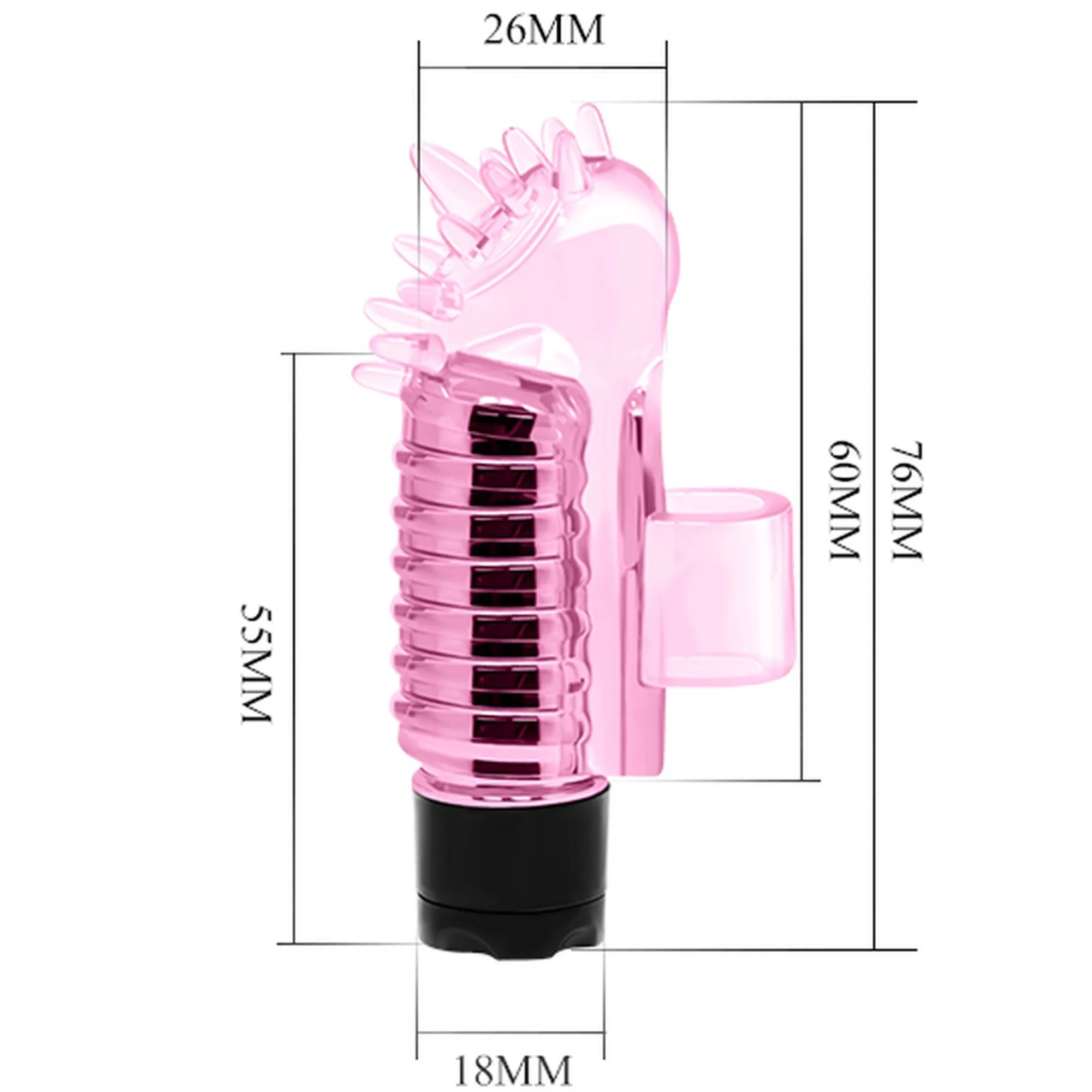 BAILE Finger - Mini-wibrator, Różowy, 7, 6 cm
