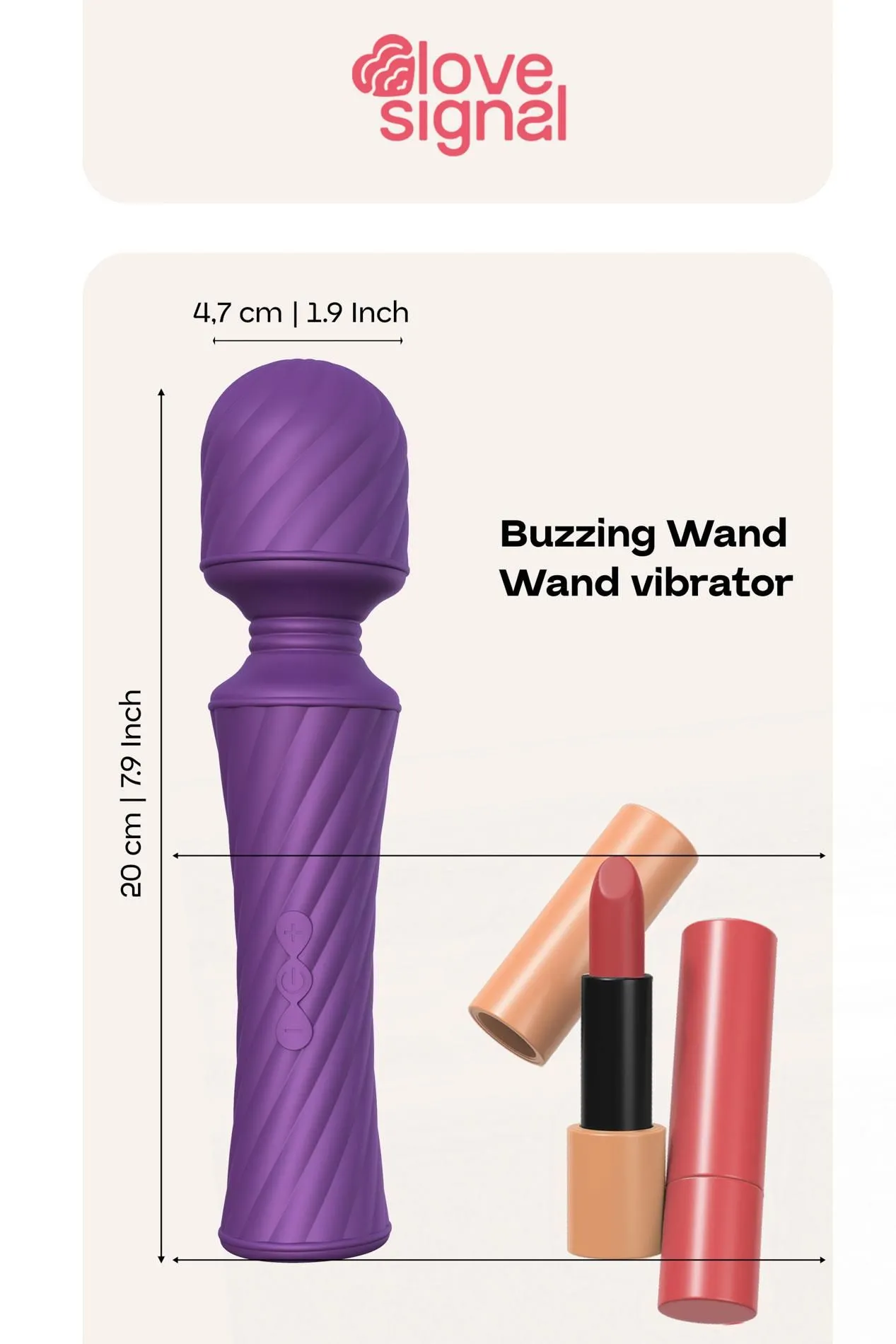 Вибромассажер Dream Toys Buzzing Wand, 20 см (фиолетовый)