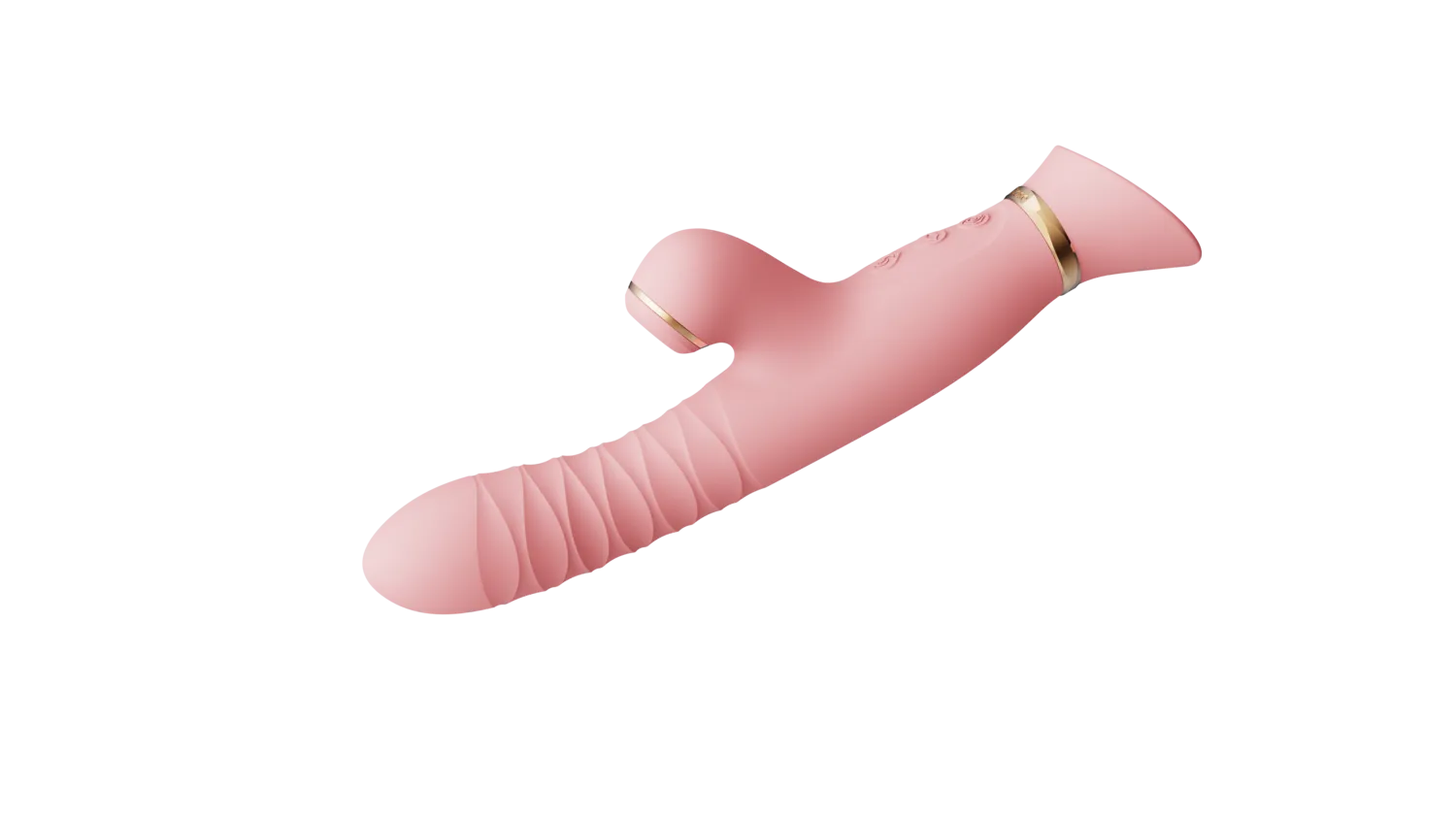 Zalo Rose Rabbit Thruster - Wibrator królik, Jasnoróżowy, 25 cm