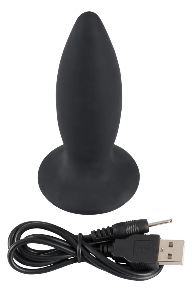 Black Velvets Rechargeable Plug Small - Korek analny, Czarny, 11 cm