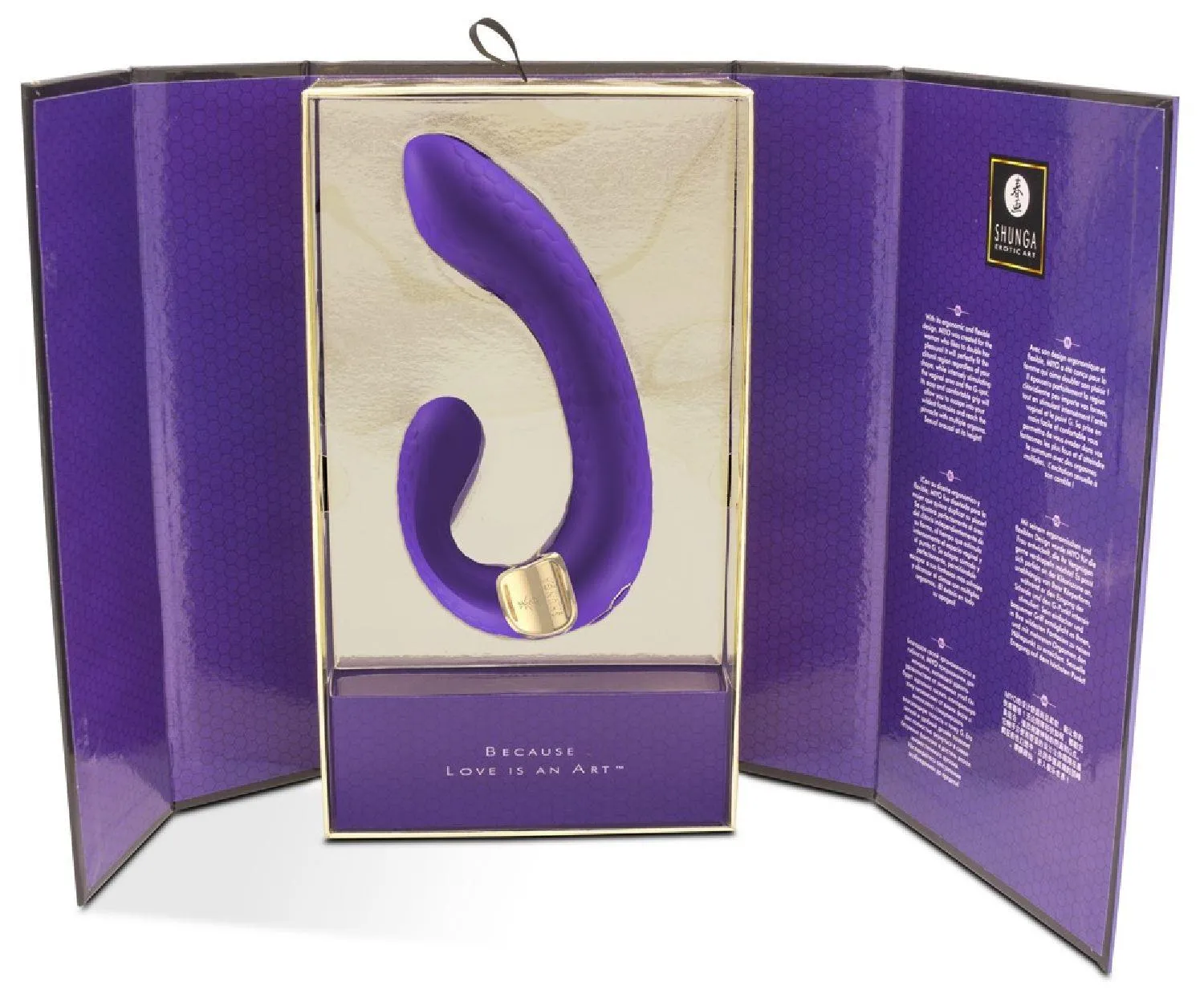 Shunga Miyo Intimate - Wibrator, Fioletowy, 18.5 cm