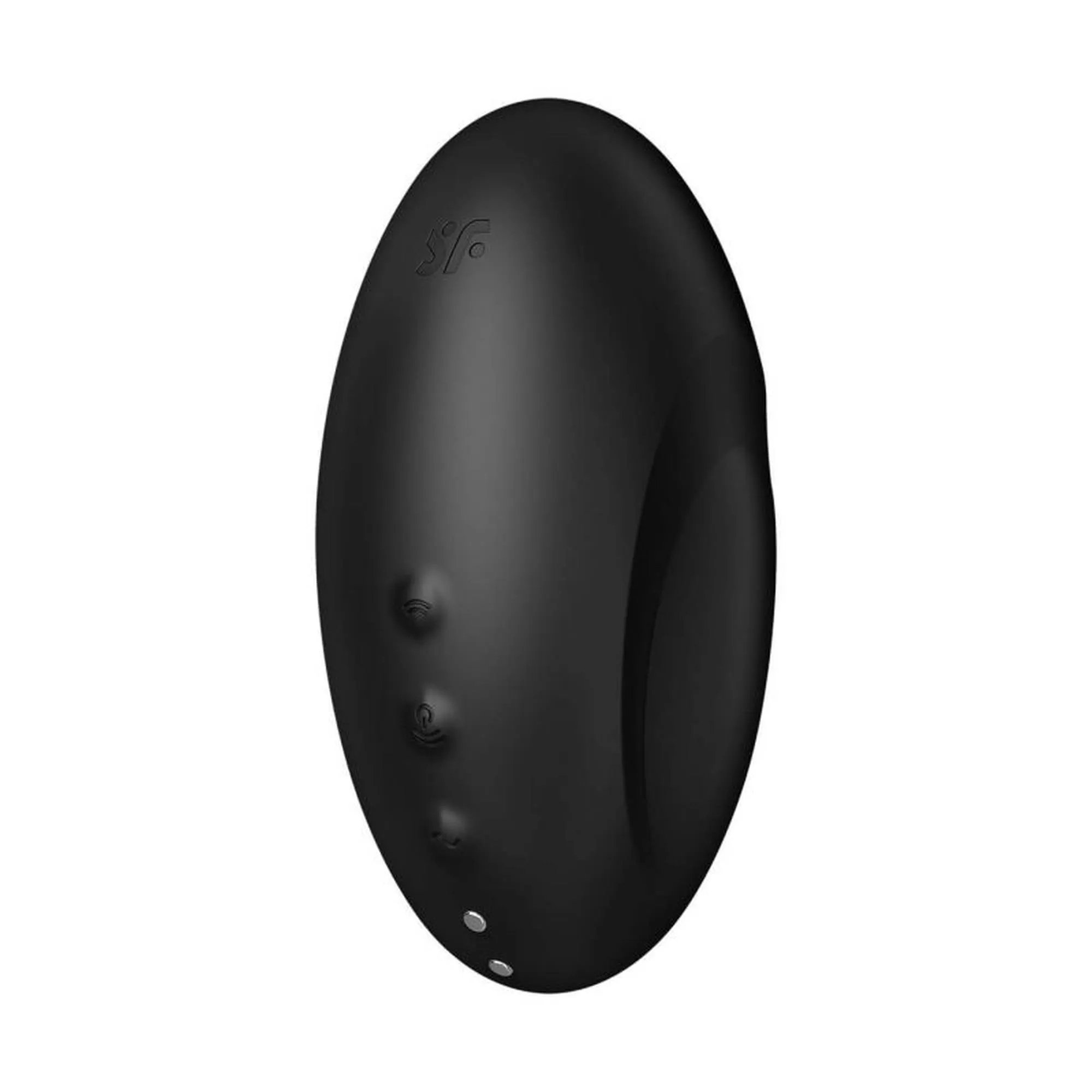 Satisfyer Vulva Lover 3 - Bezdotykowy stymulator łechtaczki z wibracjami, Czarny, 11 cm