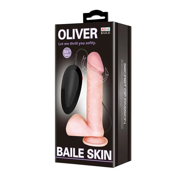 Вібратор Oliver Baile Skin 9.5", 19.5 см (тілесний)