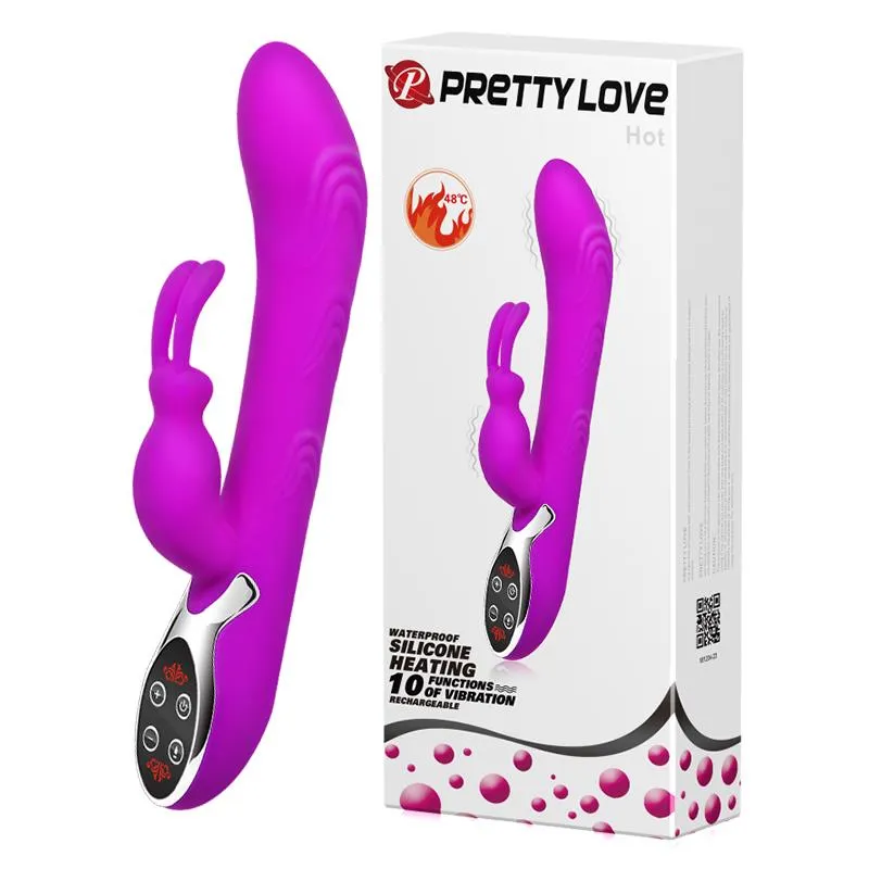 Pretty Love Hot Bunny - Wibrator królik, Fioletowy, 24 cm