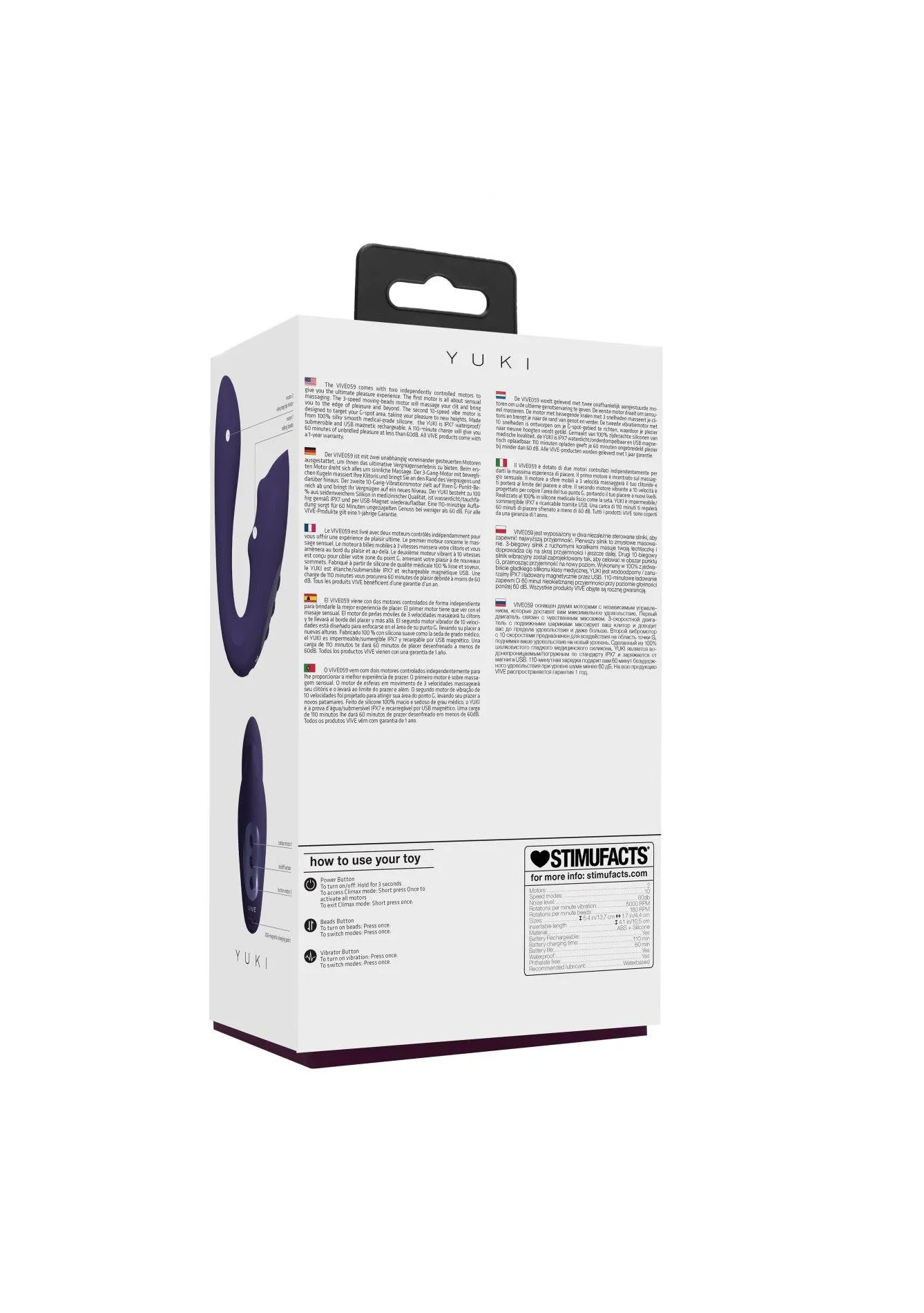 Vive Yuki G-Spot - Wibrator, Fioletowy, 16.6 cm