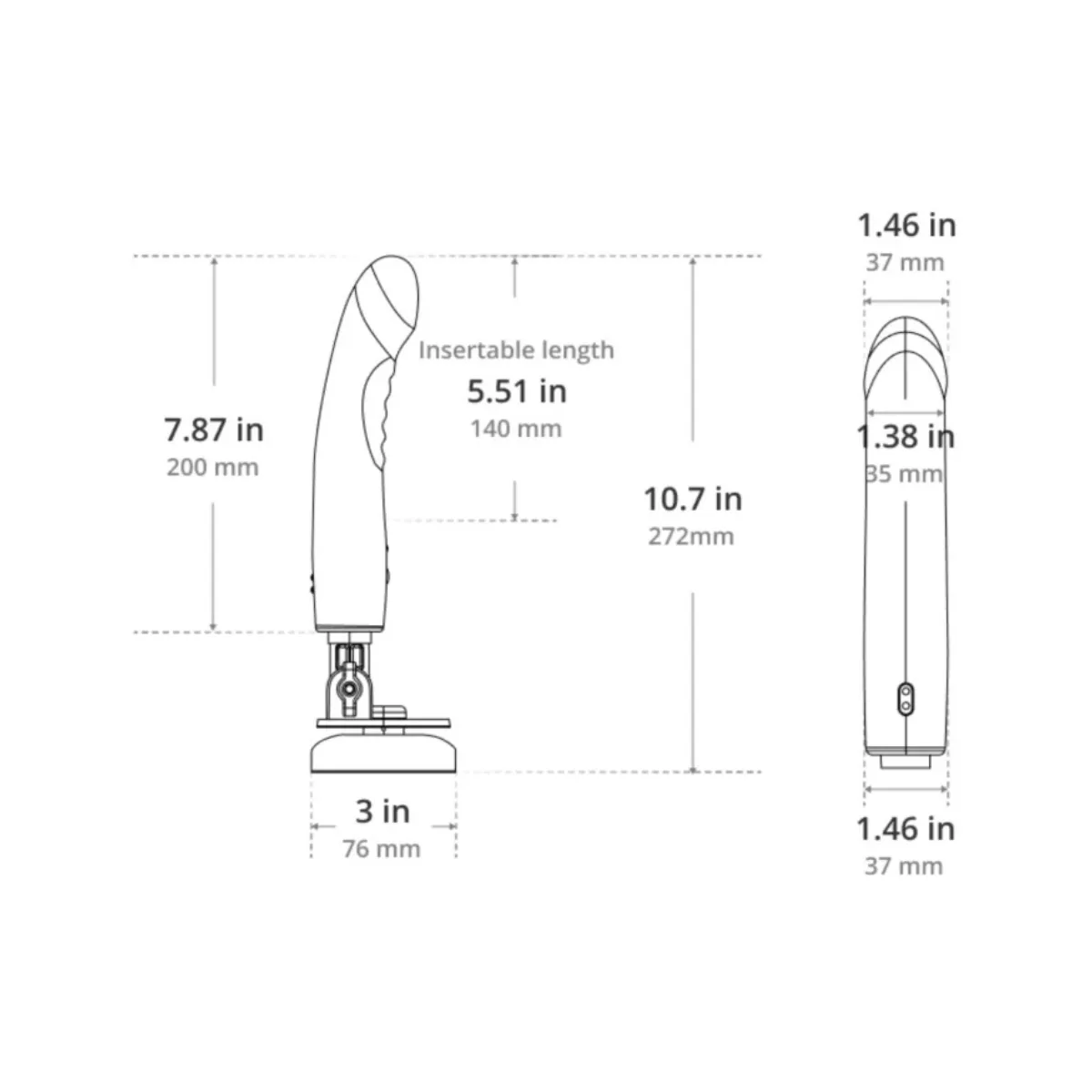 Lovense Mission 2 - Wibrator, Czerwony, 27.2 cm