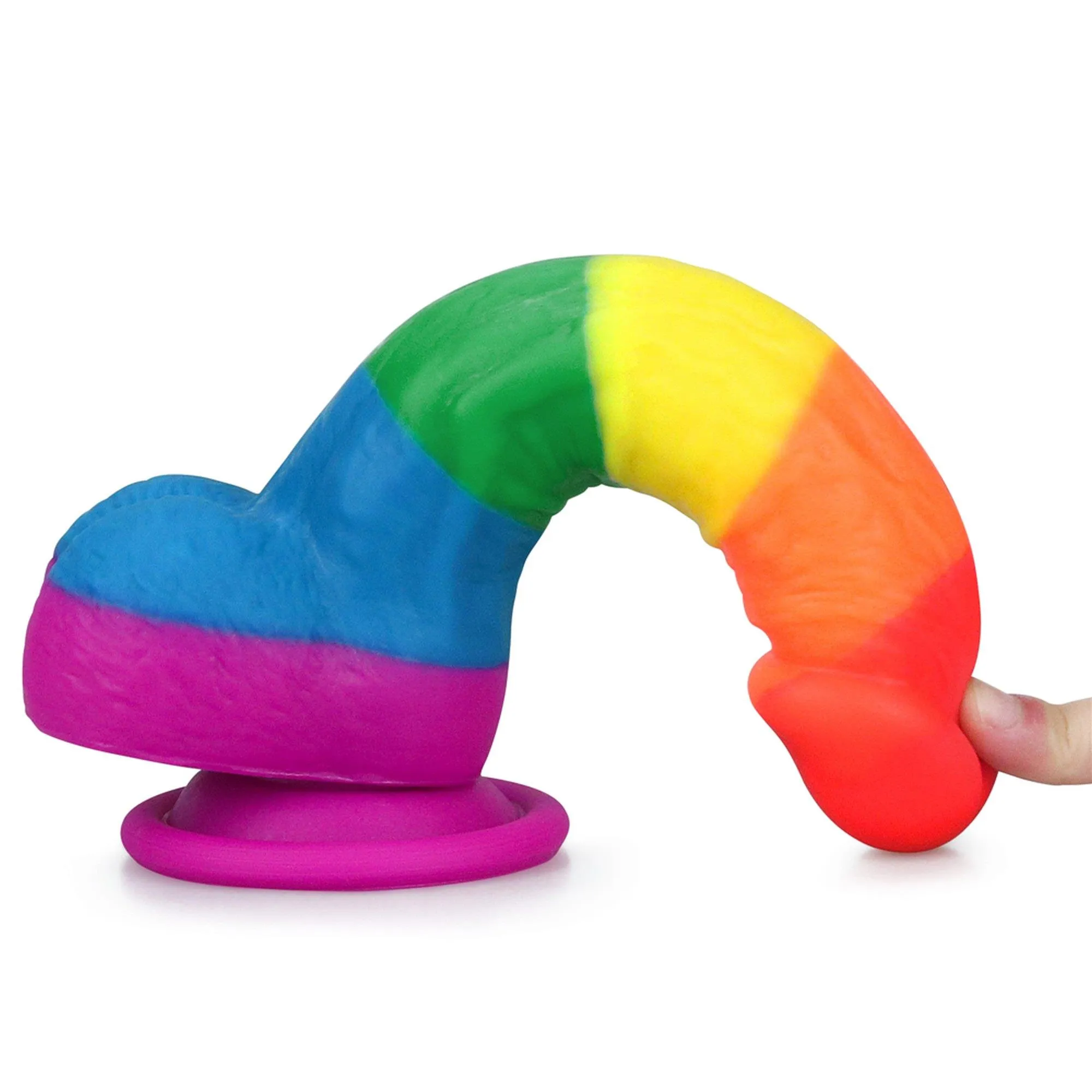 Lovetoy Prider Dildo 8 - Dildo, Tęcza, 20, 5 cm