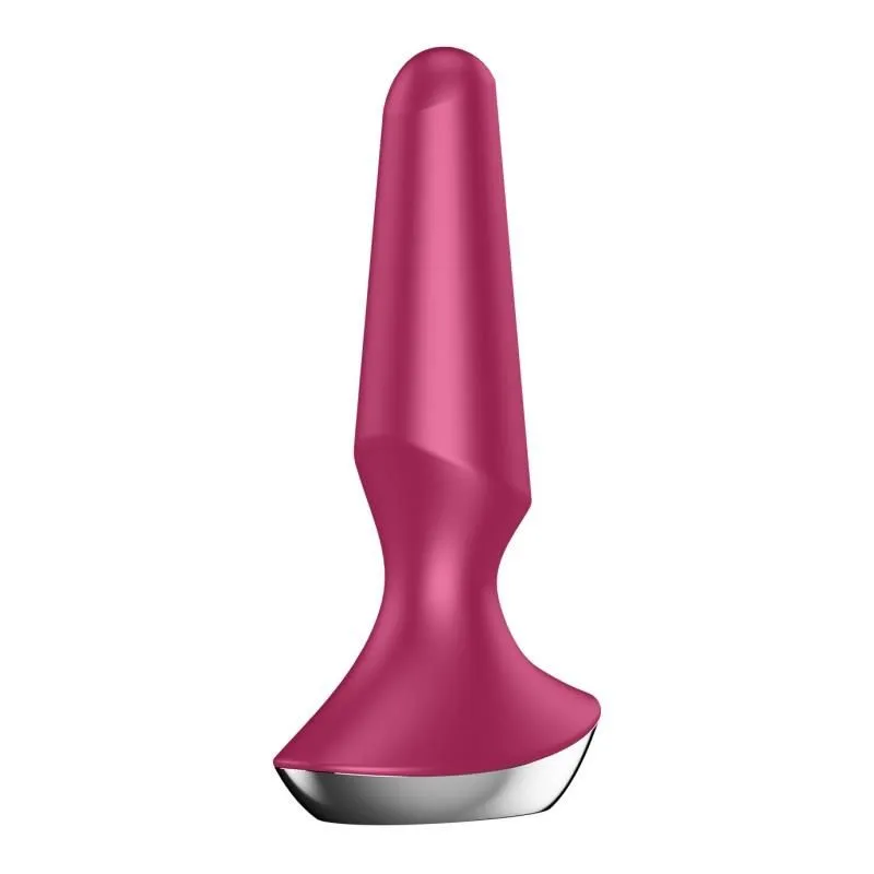 Анальна пробка, Satisfyer Plug-ilicious 2, 14 см (малиновий)