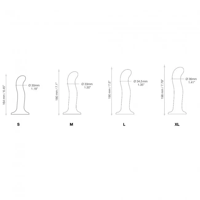 Strap-on-me P&G Spot Dildo L - Dildo, Czarny, 19 cm