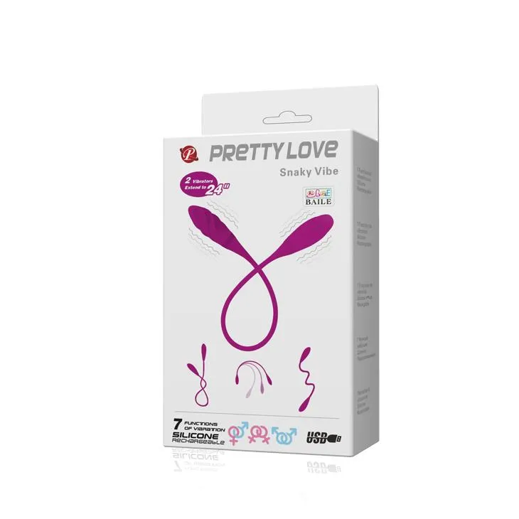 Віброяйце Pretty Love Snaky Vibe, 60 см (рожевий)