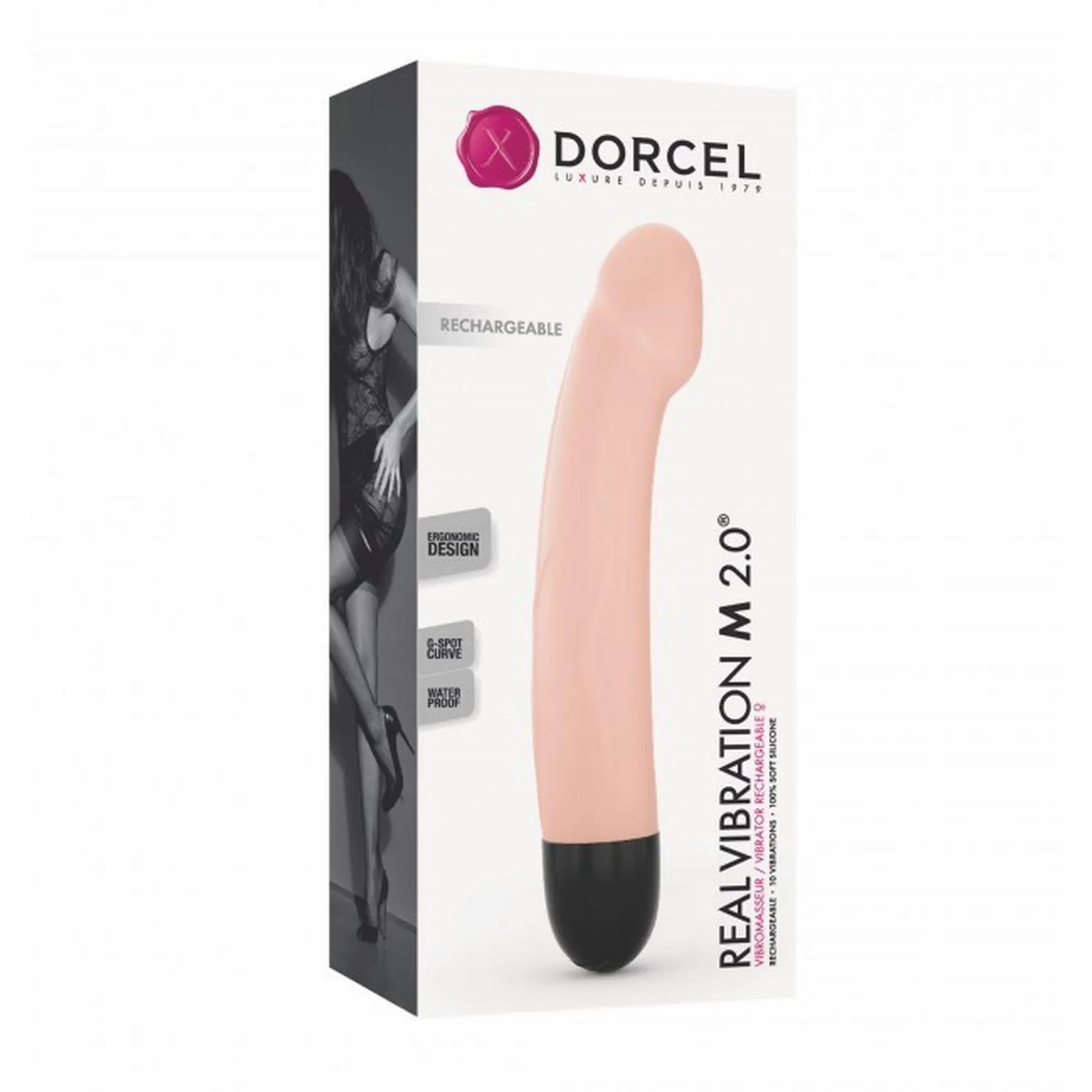 Вибратор для точки G Dorcel Real 2.0, 22 см (телесный)