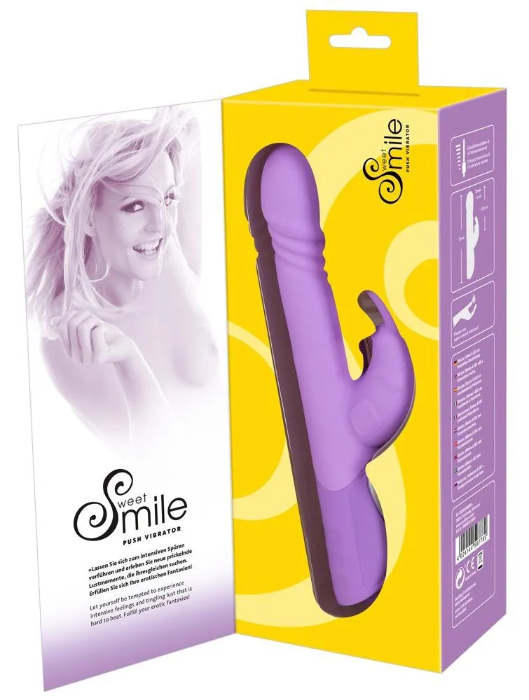Вибратор-кролик Orion Sweet Smile Push, 25 см (фиолетовый)