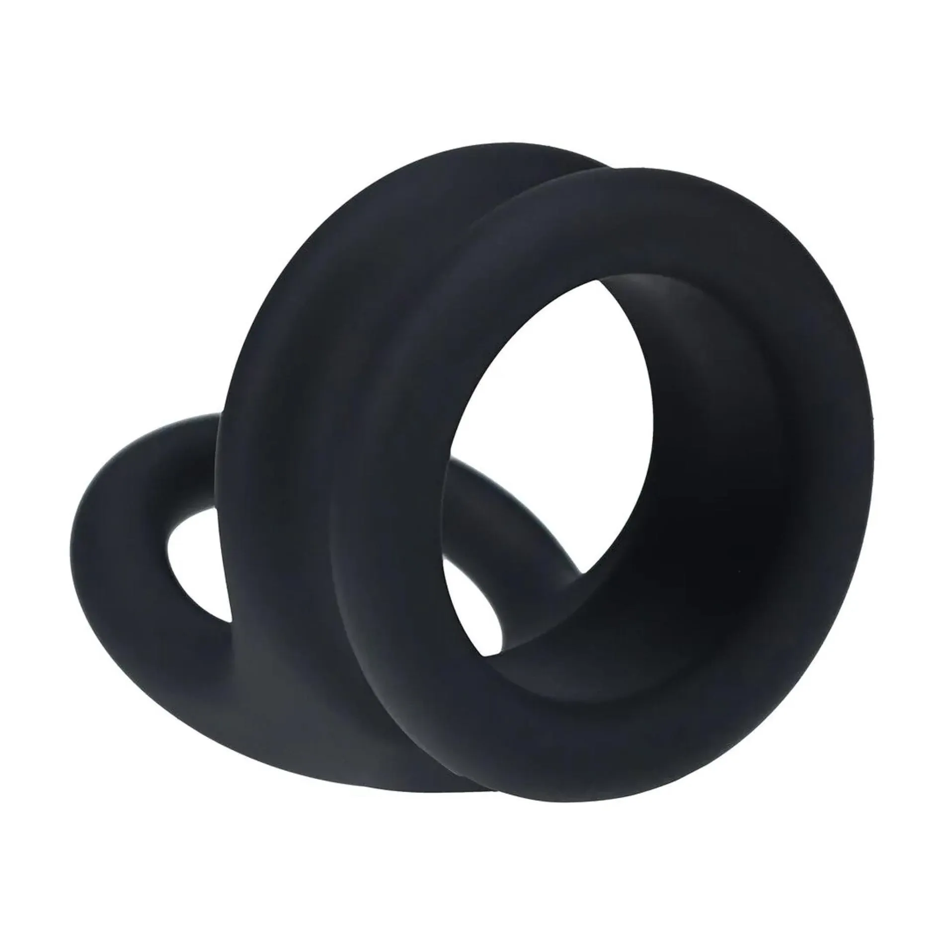 Эрекционное кольцо Wide Double O Silicone Cockring S, 5 см (черный)