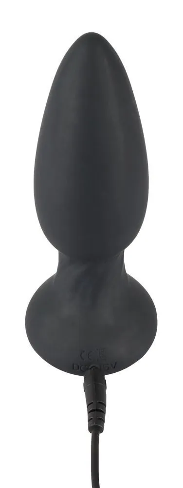 Анальна пробка Black Velvets Rotating & Vibrating Plug, 14 см (чорний)