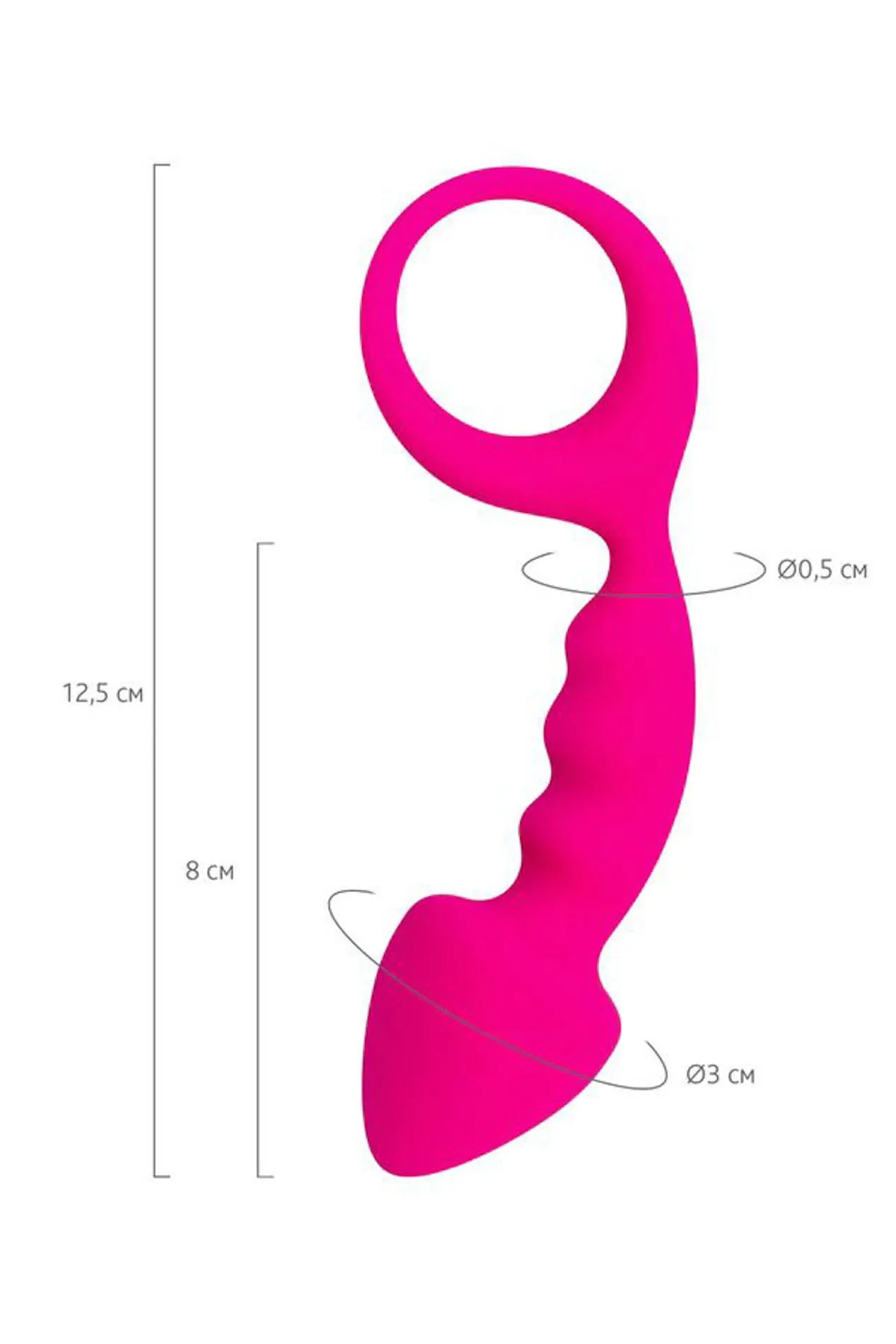 Toyfa Anal Plug Bong - Stymulator analny, Różowy, 12.5 cm