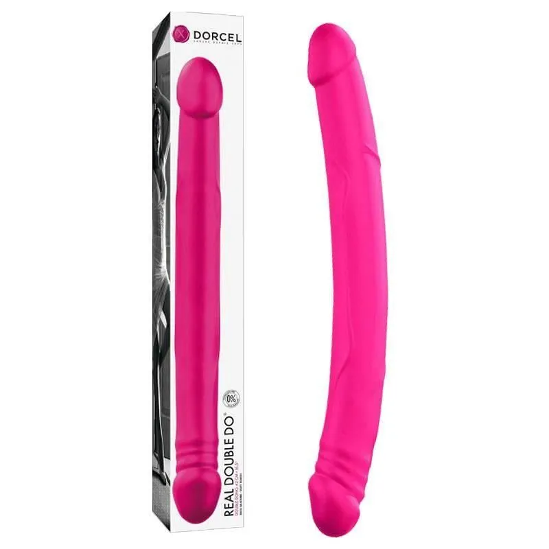 Фалоімітатор двосторонній Dorcel Real Double Do Magenta, 42 см (рожевий)