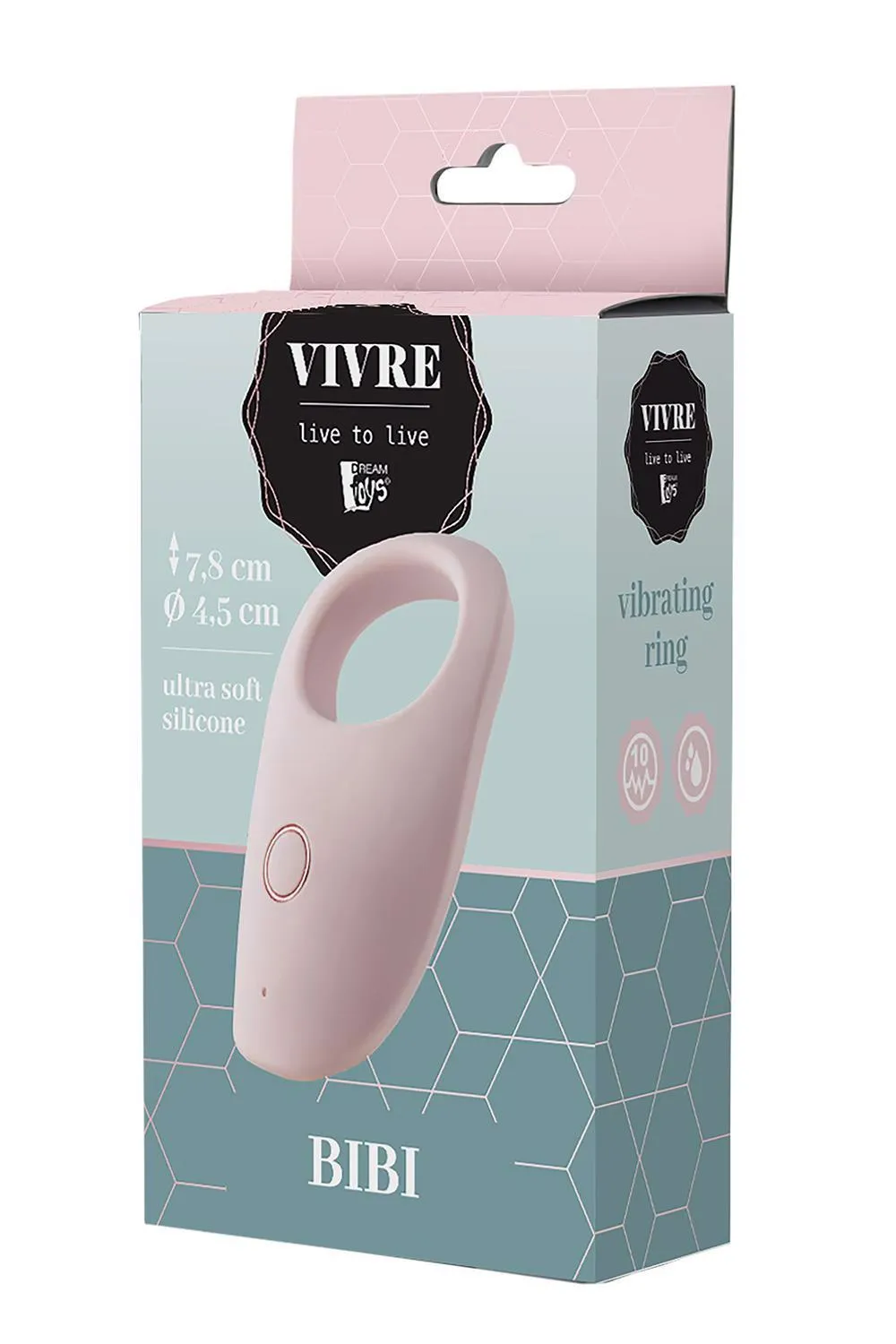 Dream Toys Vivre Bibi - Pierścień wibracyjny, Różowy, 7.8 cm