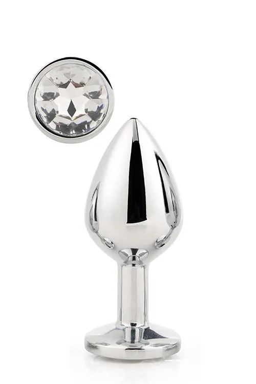 Dream Toys Gleaming Love Silver Plug Large - Korek analny, Srebro, 9.5 cm