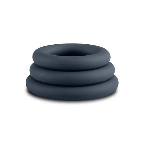 Набор эрекционных колец Boners 3-Piece Cock Ring Set, 3 шт (серый)