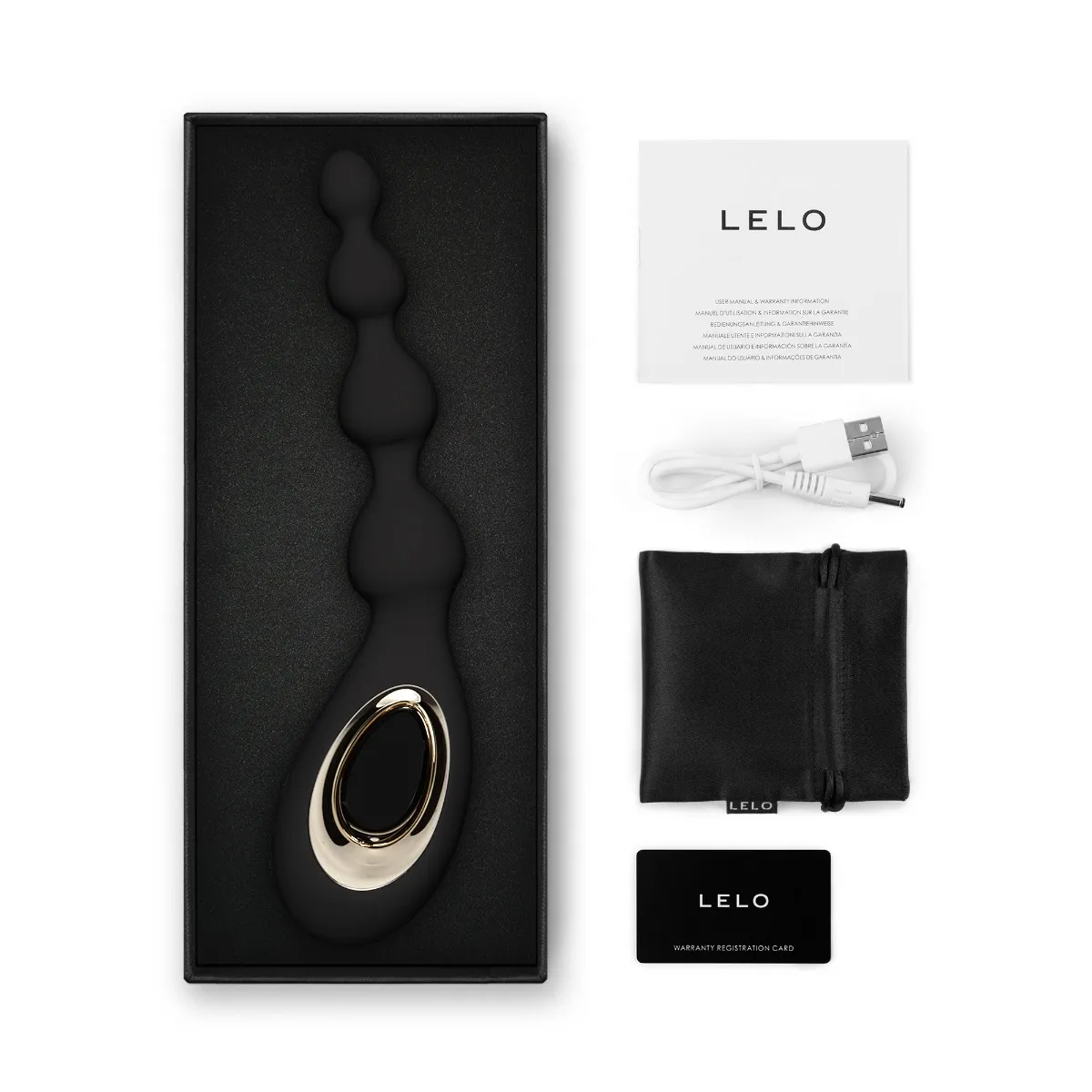 Вібратор Lelo Soraya Beads, 23,4 см (чорний)