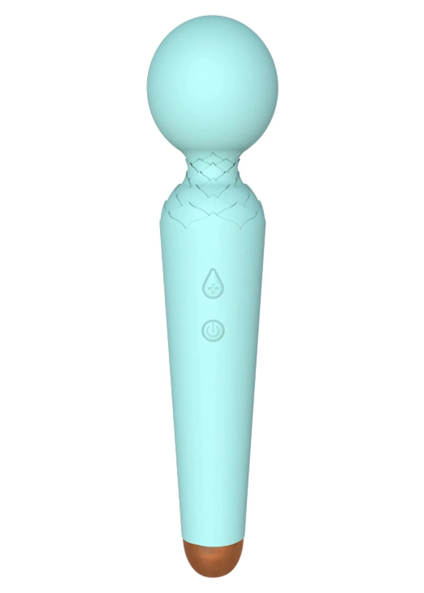 Вібратор Boss Series Rechargeable Power Wand, 19,5 см (блакитний)