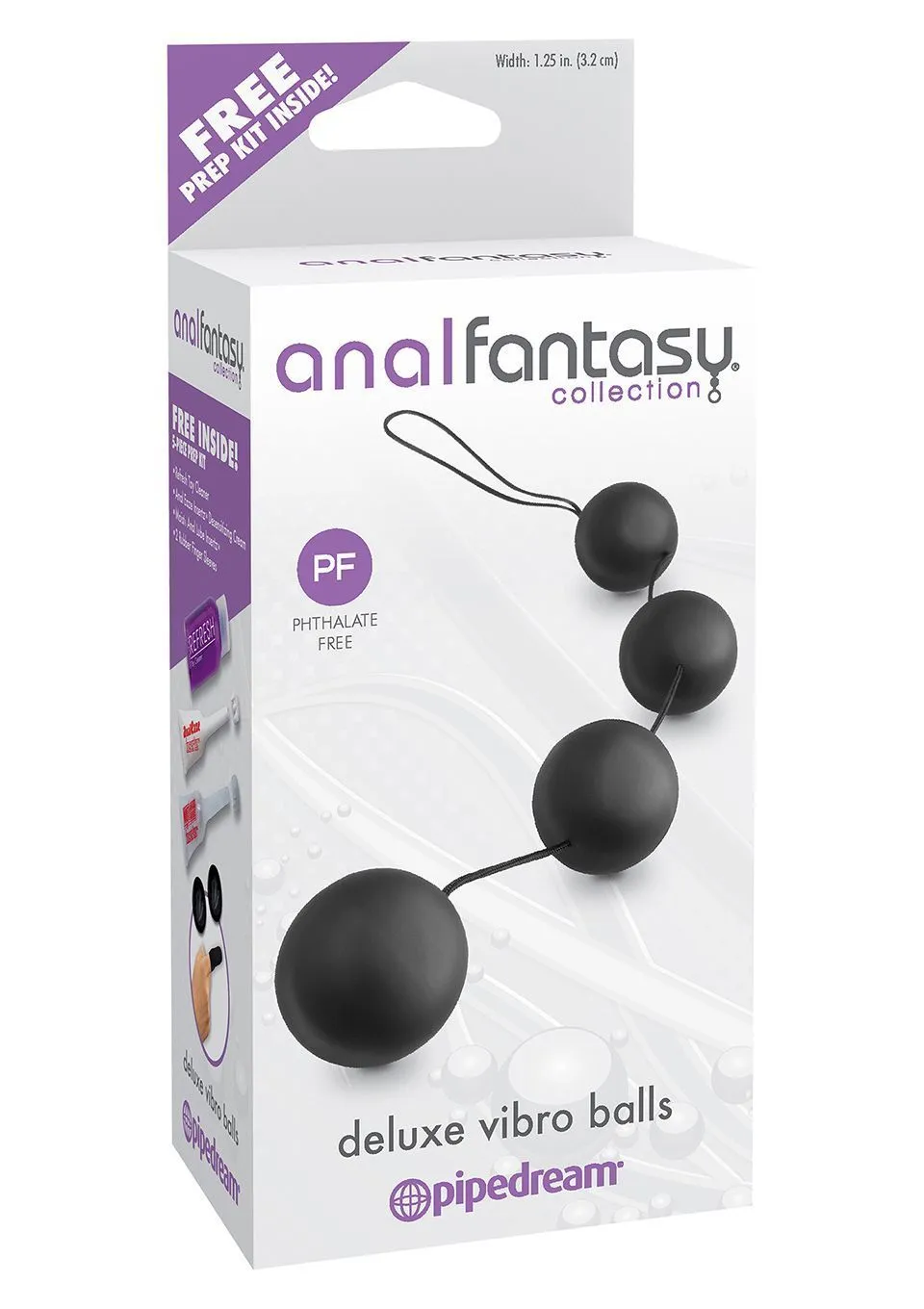 Анальні намиста Pipe Dream Deluxe Vibro Balls, 44,3 см (чорний)