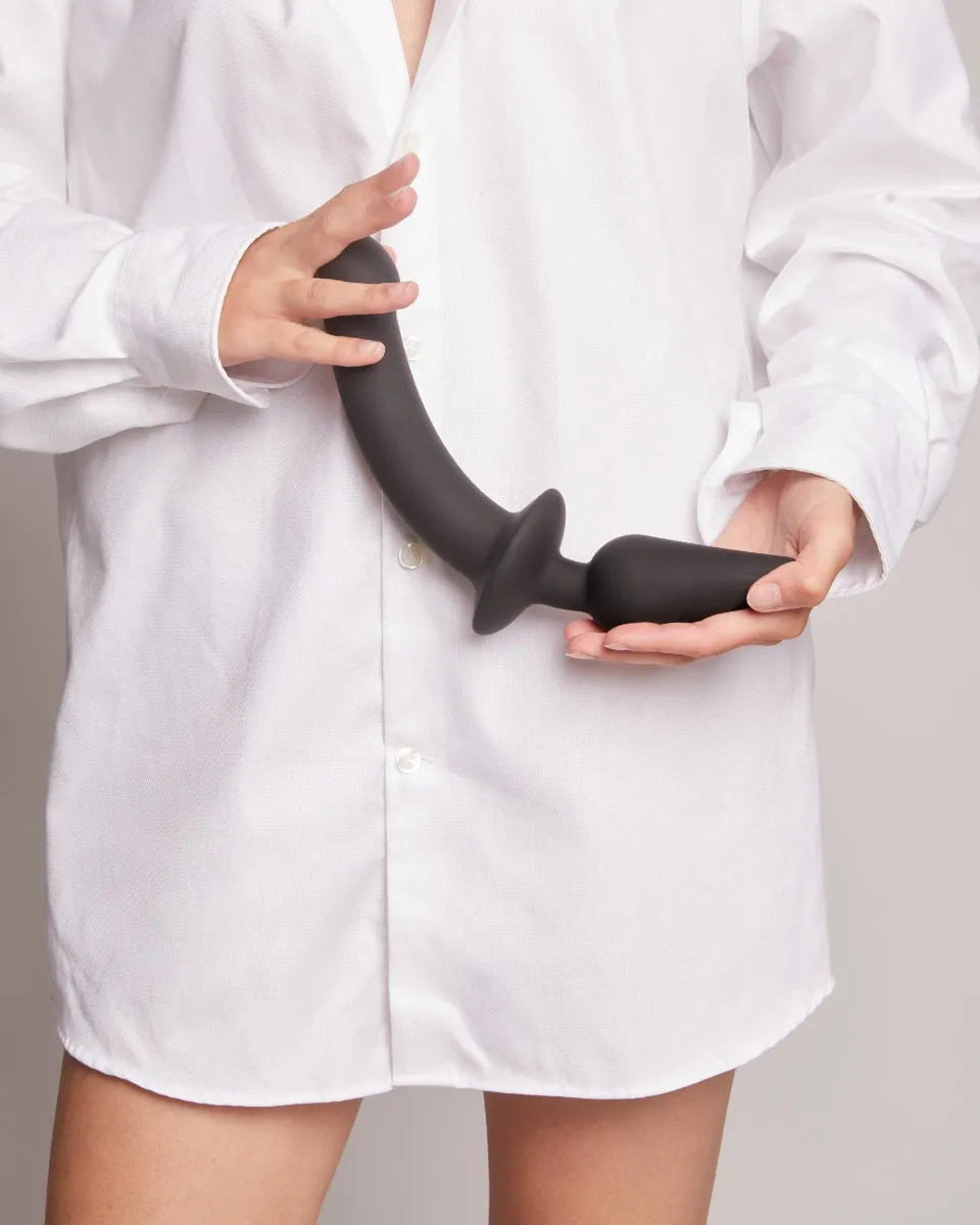 Strap-on-me Switch Plug-in Semi-realistic Dildo - Dildo, Czarny, 17.7 cm