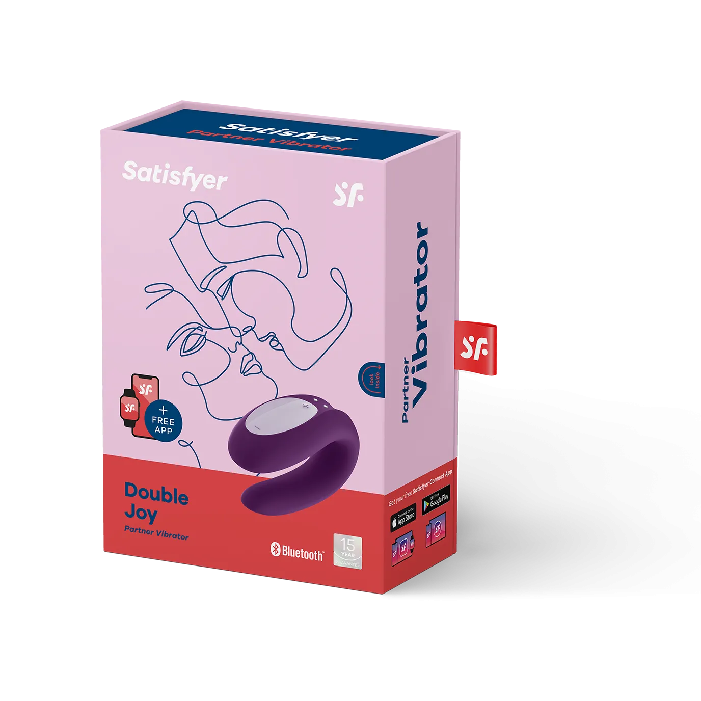 Вибратор для пары Satisfyer Double Joy Partner, 9,1 см (фиолетовый)