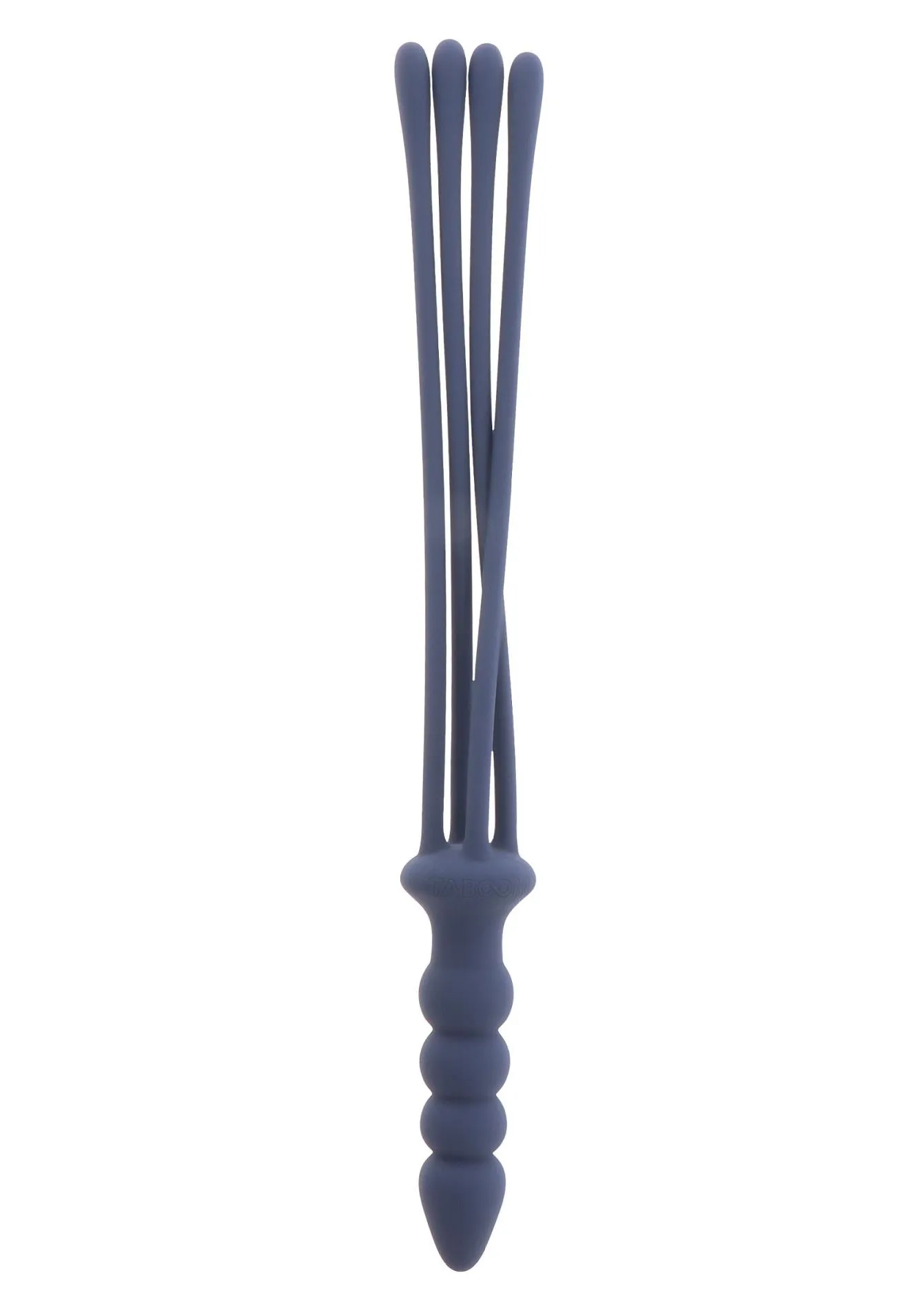 Флогер Taboom Silicone Supreme Whip & Plug, 38 см (синий)
