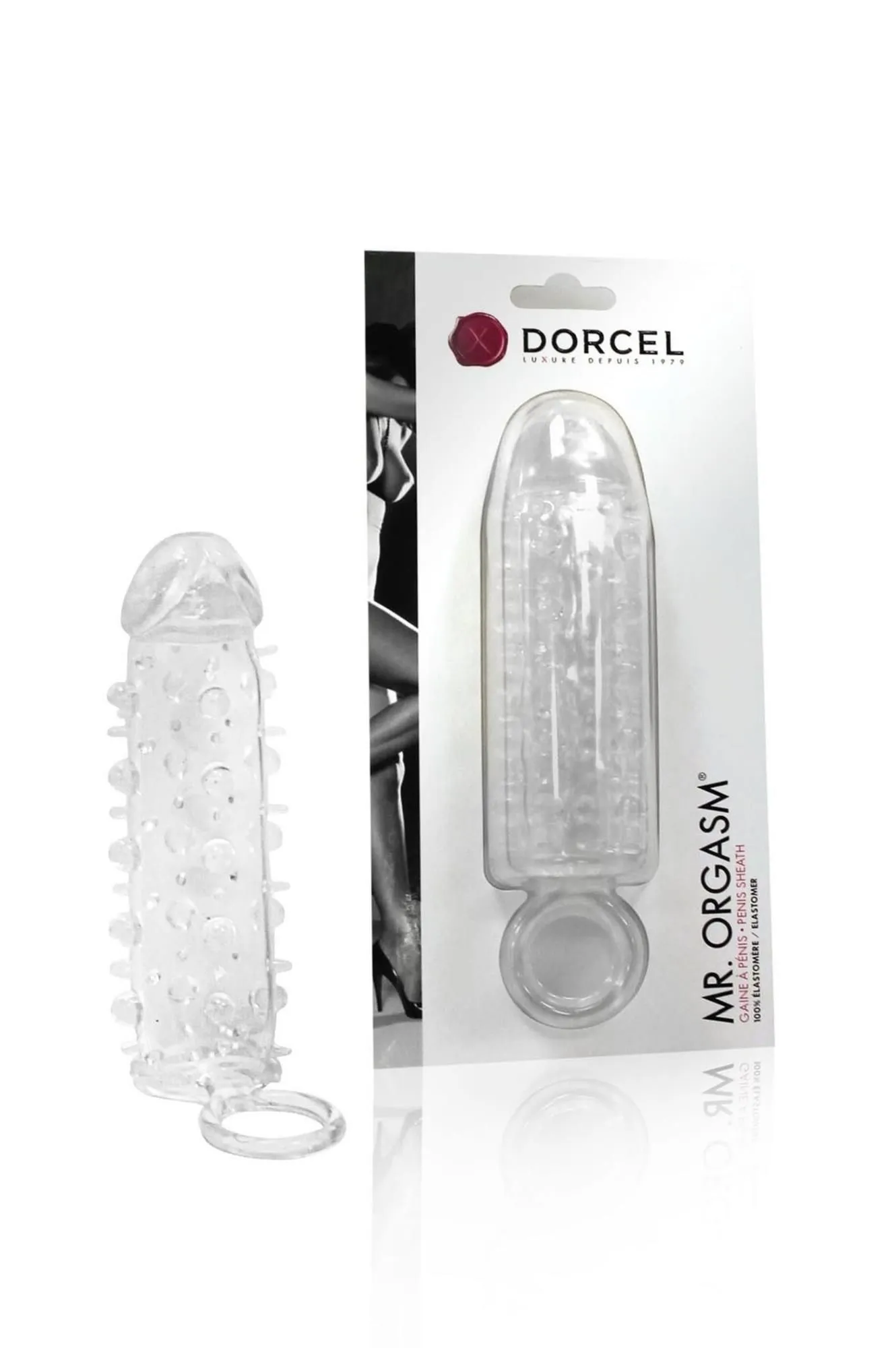 Насадка на пеніс Dorcel Mr. Orgasm, 18 см (прозорий)