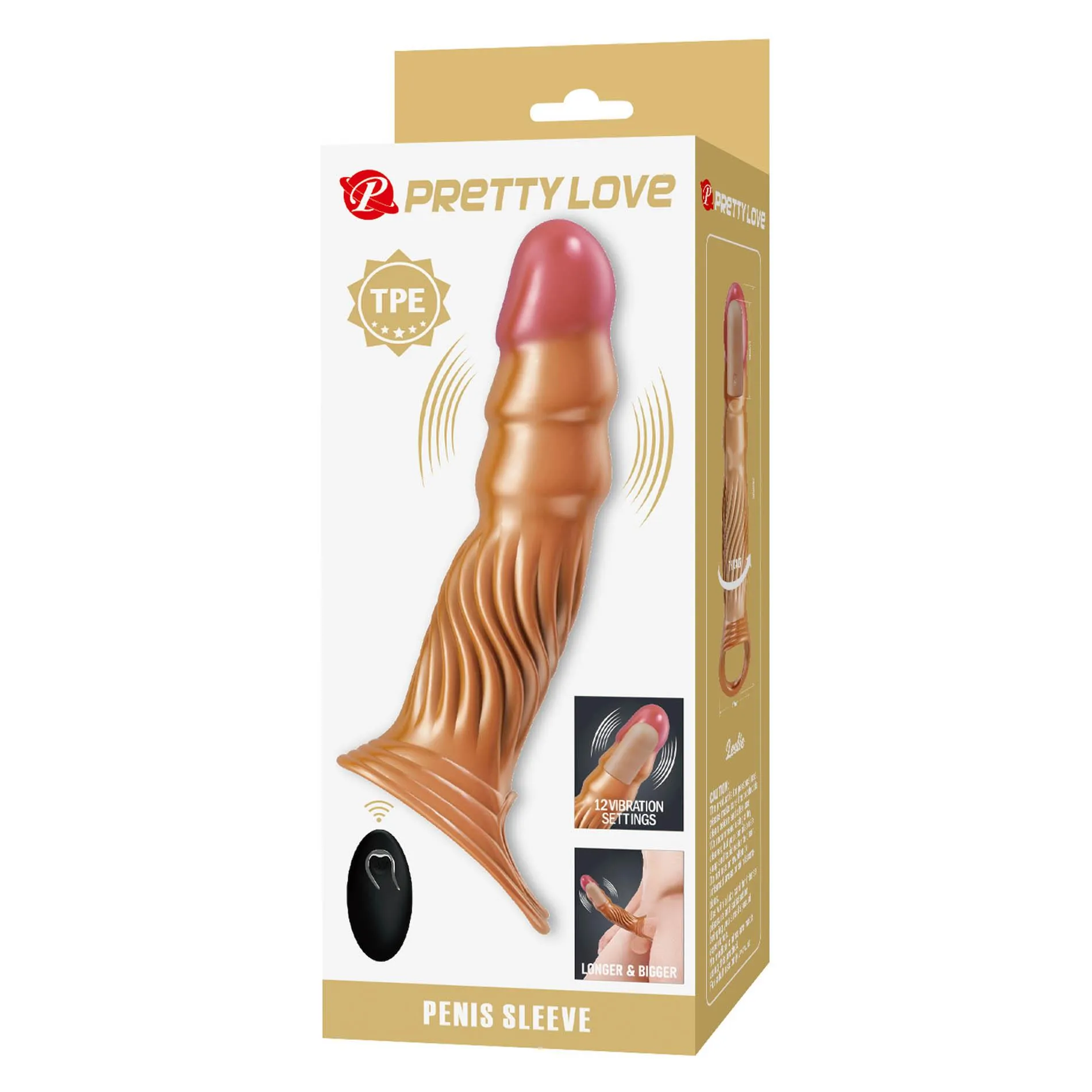 Насадка на пенис Pretty Love Penis Sleeve Extender, 24 см (телесный)