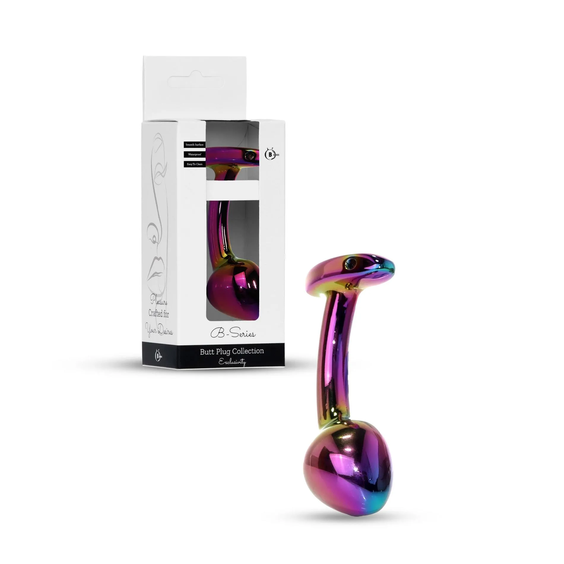 B - Series HeavyFun Jewellery Plug - Korek analny, Multi, 9 cm, M