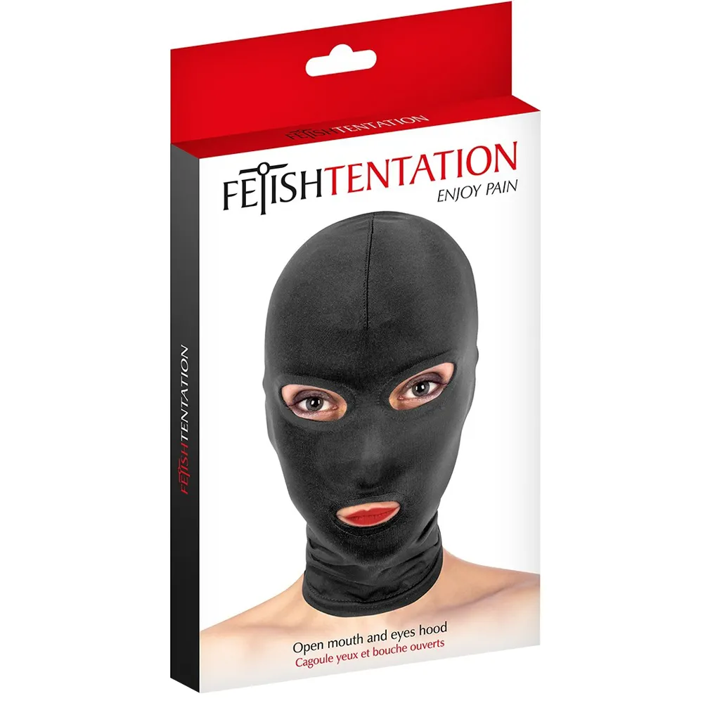 Маска Fetish Tentation Open Mouth and Eyes Hood, One Size (черный)