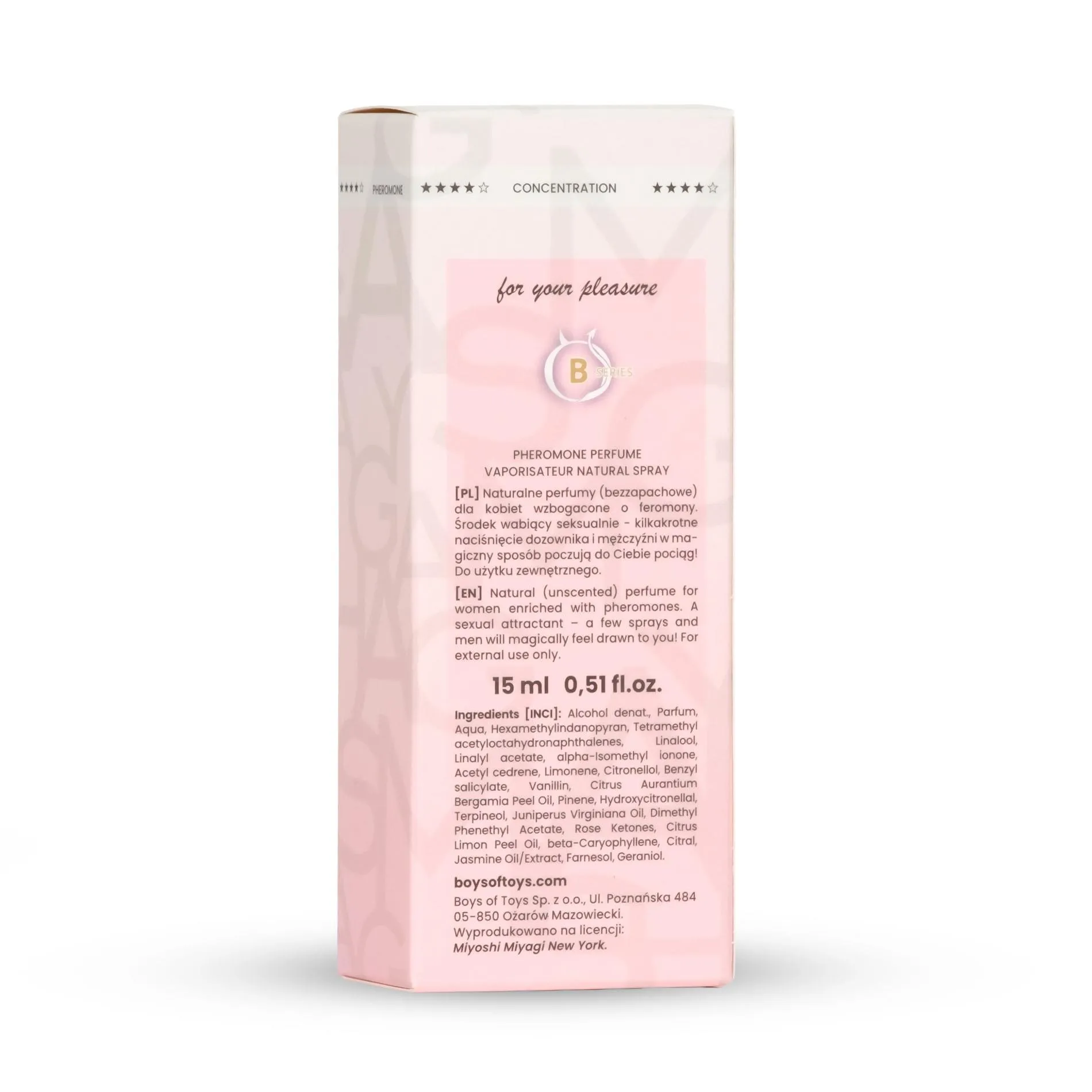 Miyoshi Miyagi Pure Femme - Feromony dla kobiet, Bezzapachowy, 15 ml