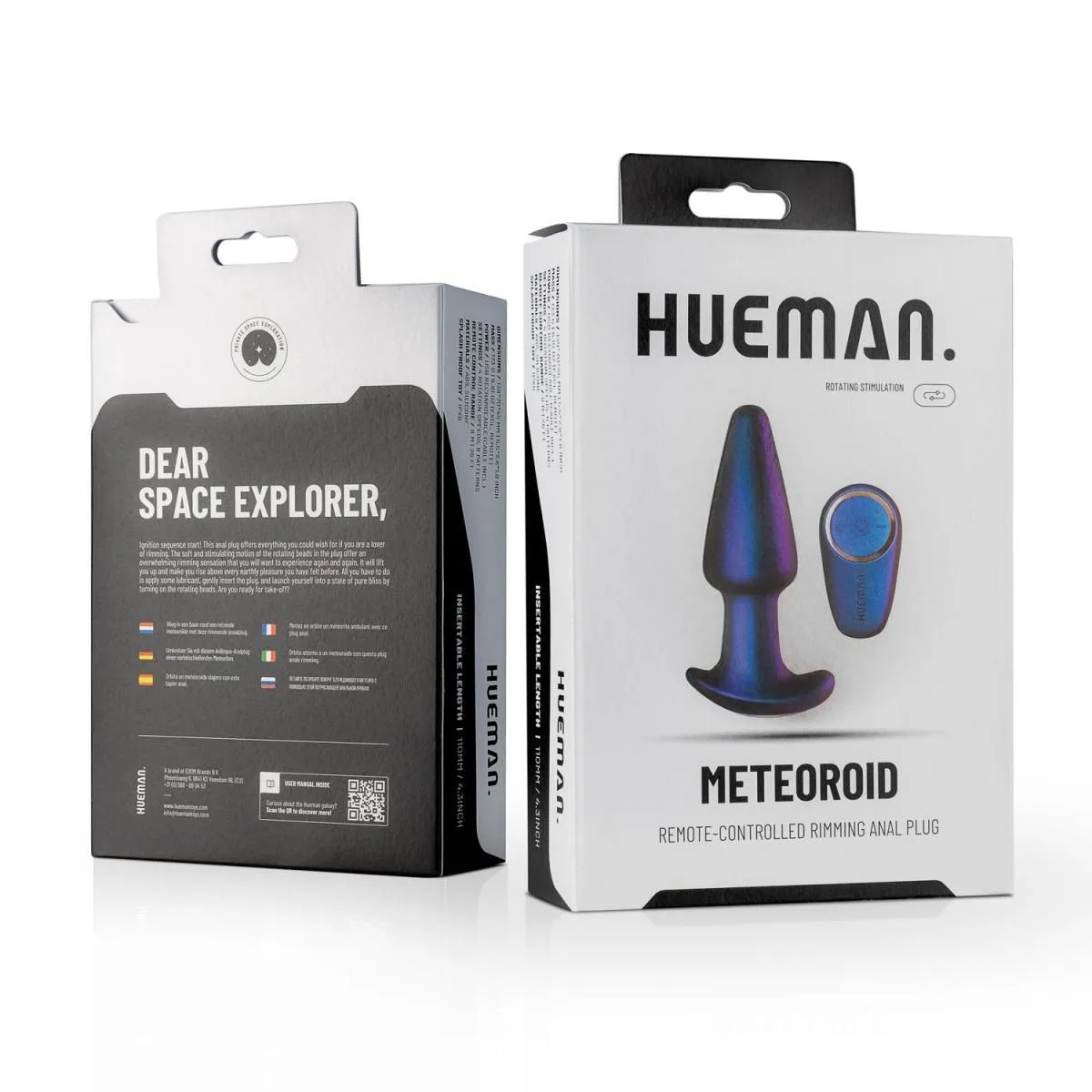 Анальна пробка Hueman Meteoroid Remote Controlled Rimming, 13,9 см (фіолетовий)