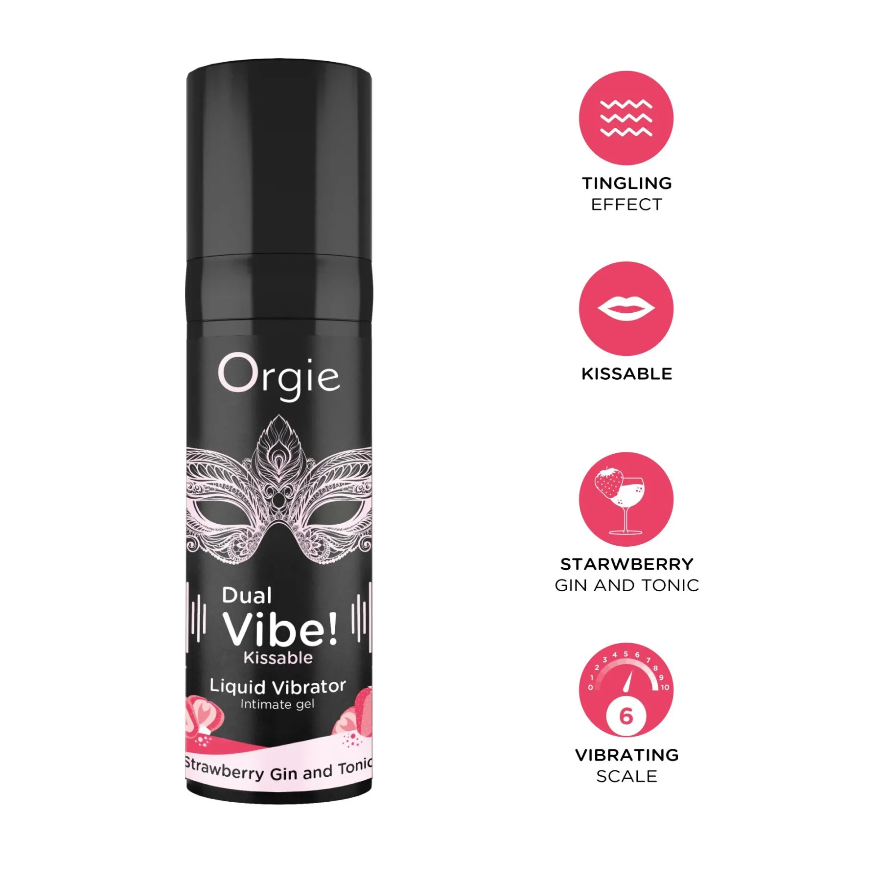 Orgie Vibe! Bullet Vibration Kit - Zestaw, Truskawka, 15 ml
