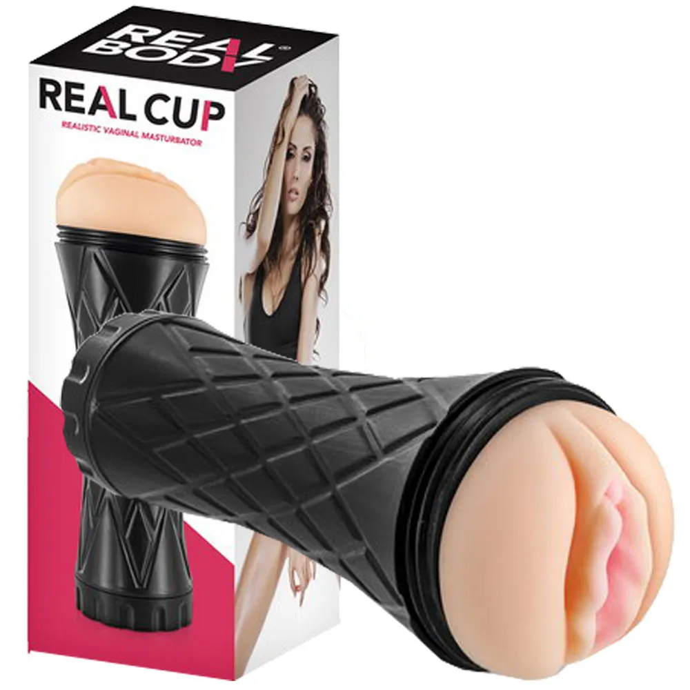 Real Body Real Cup - Masturbator, W kolorze cielistym, 24, 5 cm