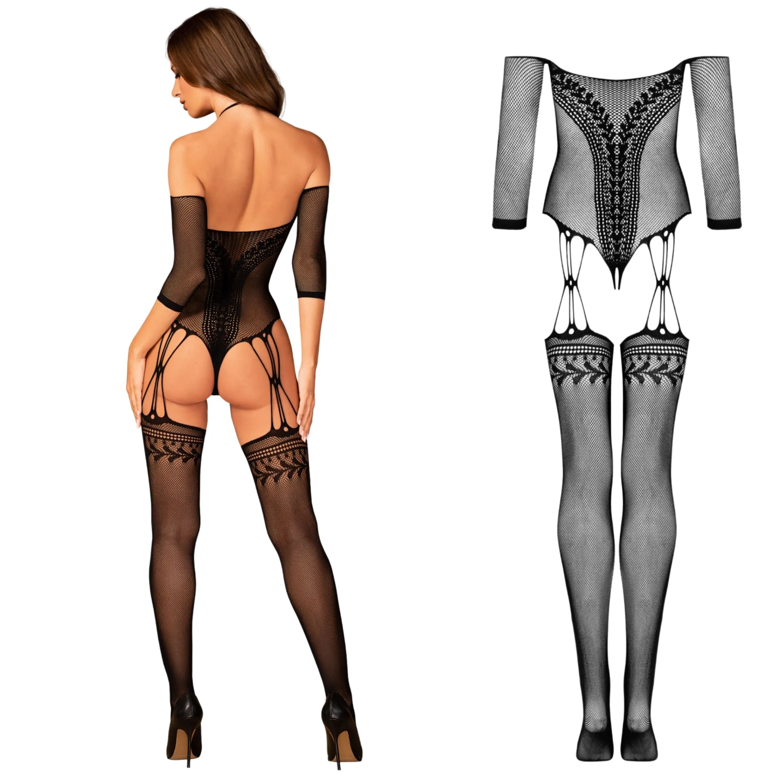 Сексуальный бодистокинг Obsessive G333, S/M/L (черный)