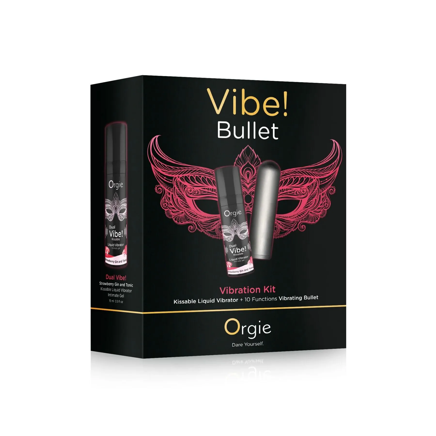 Orgie Vibe! Bullet Vibration Kit - Zestaw, Truskawka, 15 ml