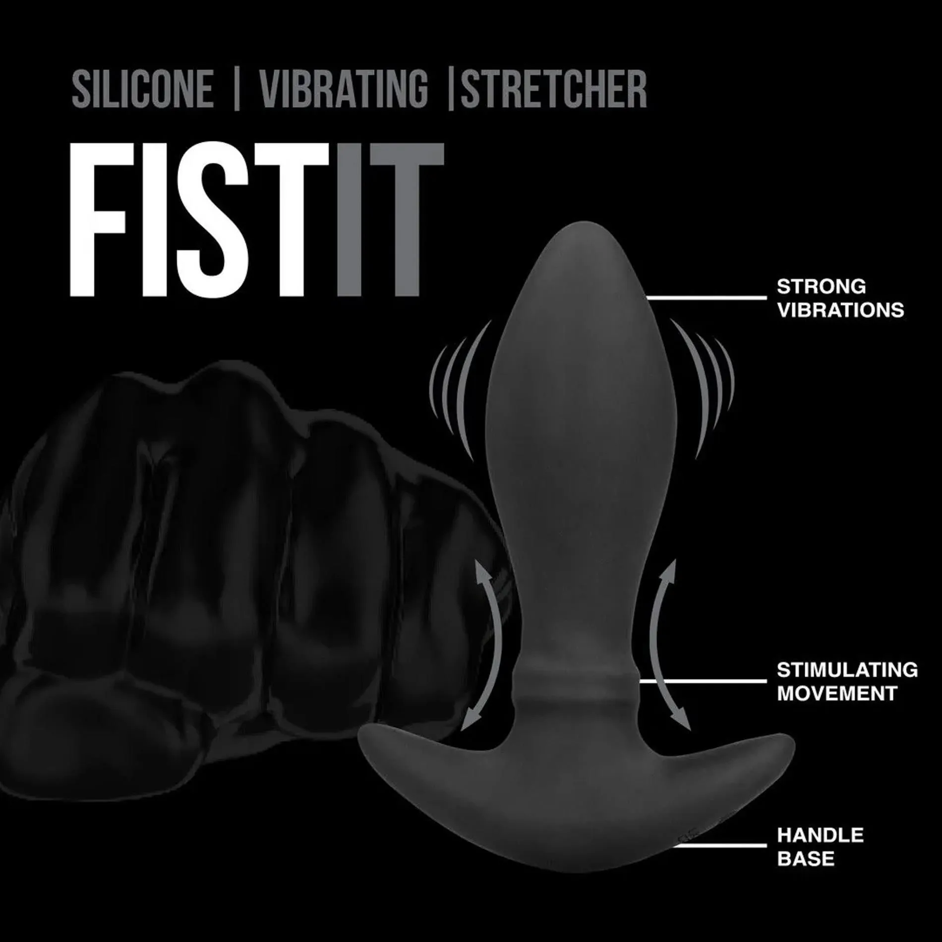 Анальная пробка Fist It The Ass, 12.5 см (черный)