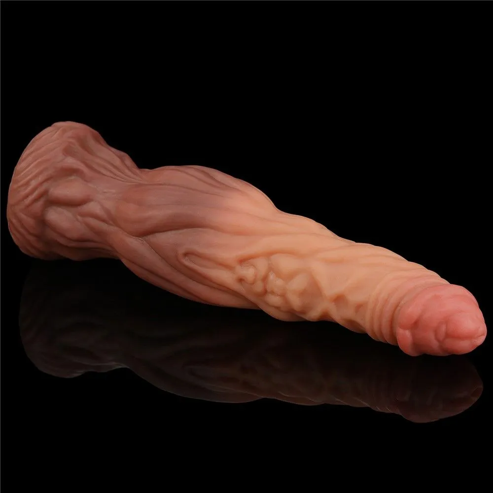 Фалоімітатор Dual-Layered Silicone 9.5" Nature Cock, 24.5 см (коричневий)