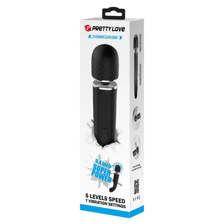 Вибромассажер Pretty Love Charming Massager, 24 см (черный)