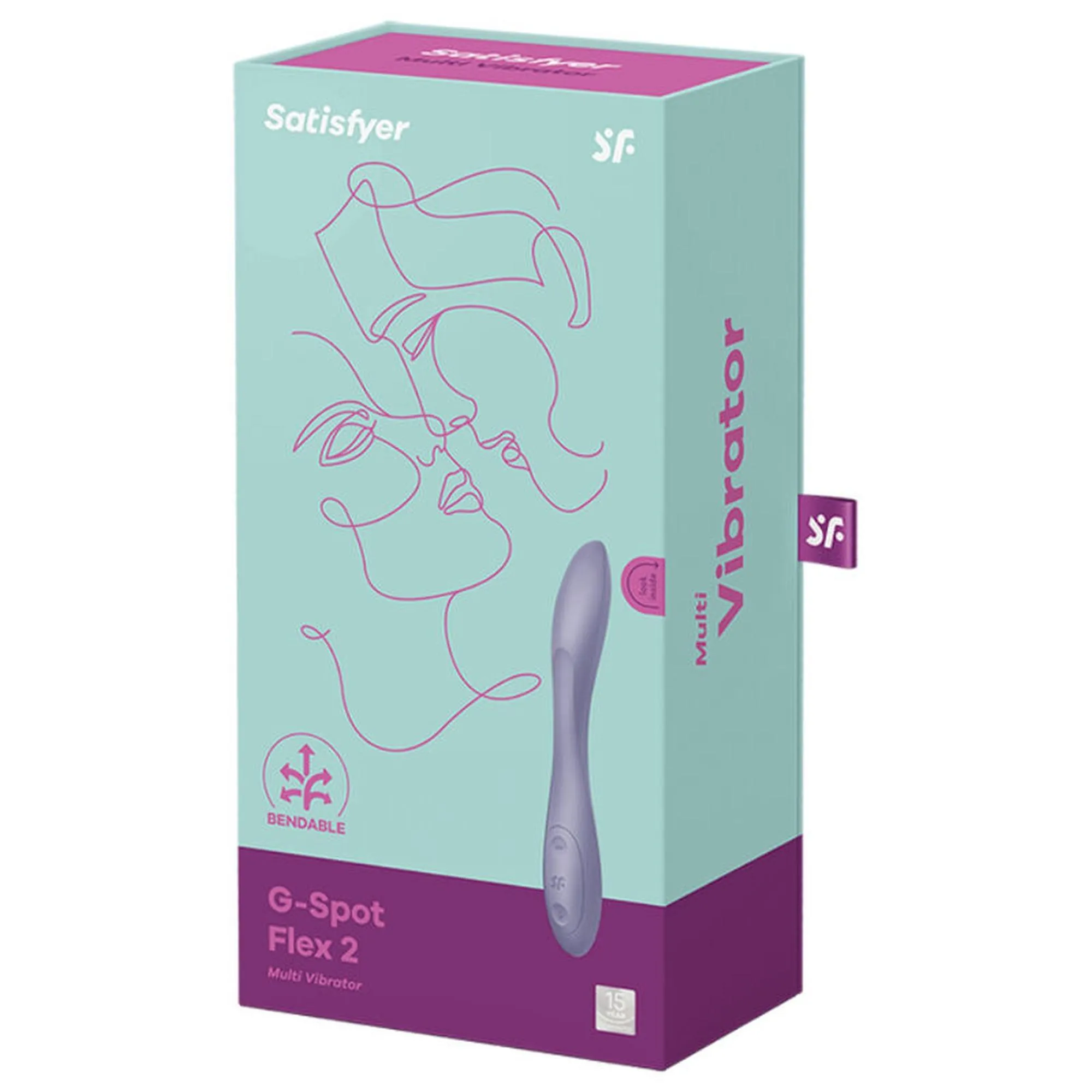 Satisfyer G-Spot Flex 2 - Wibrator elastyczny, Liliowy, 19 cm