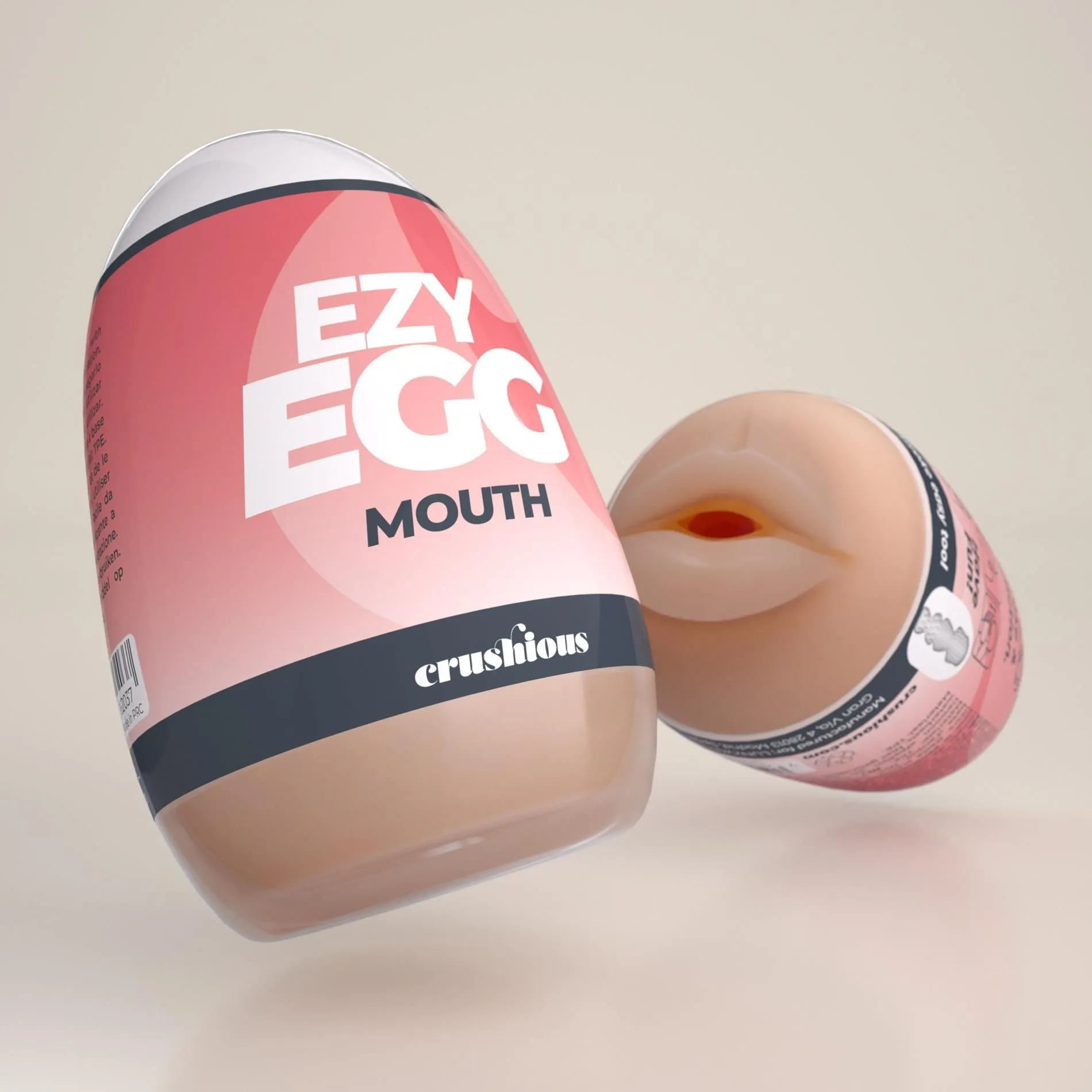 Мастурбатор яйце Crushious Ezy Egg Mouth (тілесний)