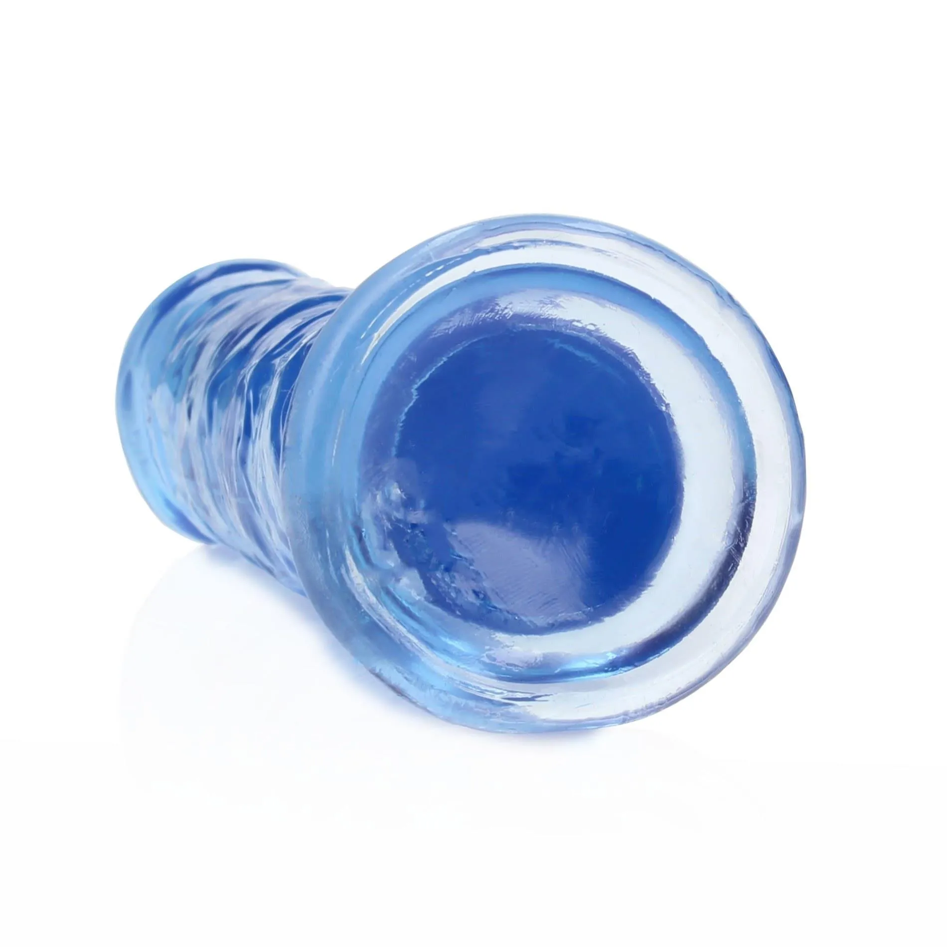 Фалоімітатор RealRock Crystal Clear Realistic Dildo 7'', 20 см (блакитний)