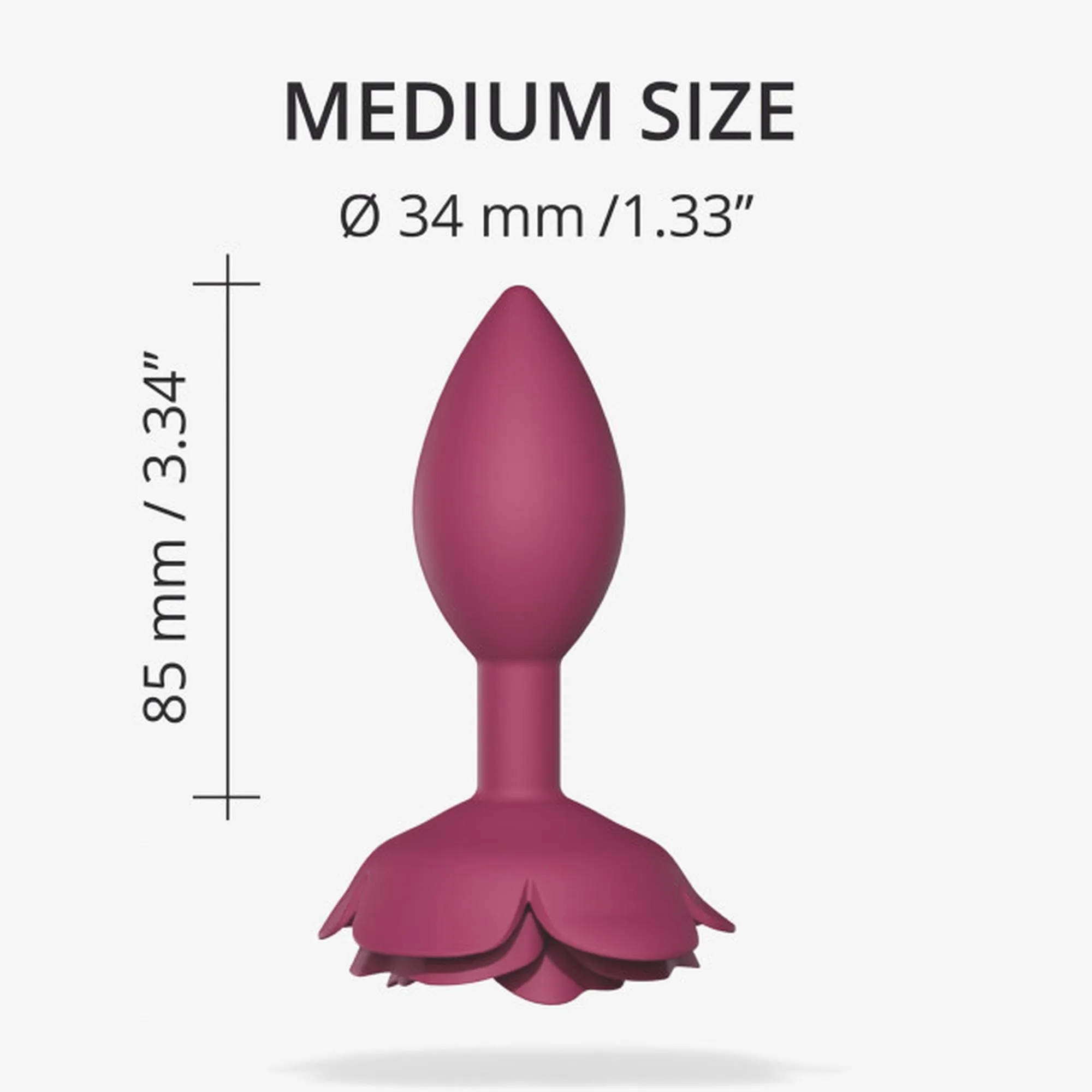 Love to Love Open Roses - Korek analny, Bordоwy, 12 cm, M