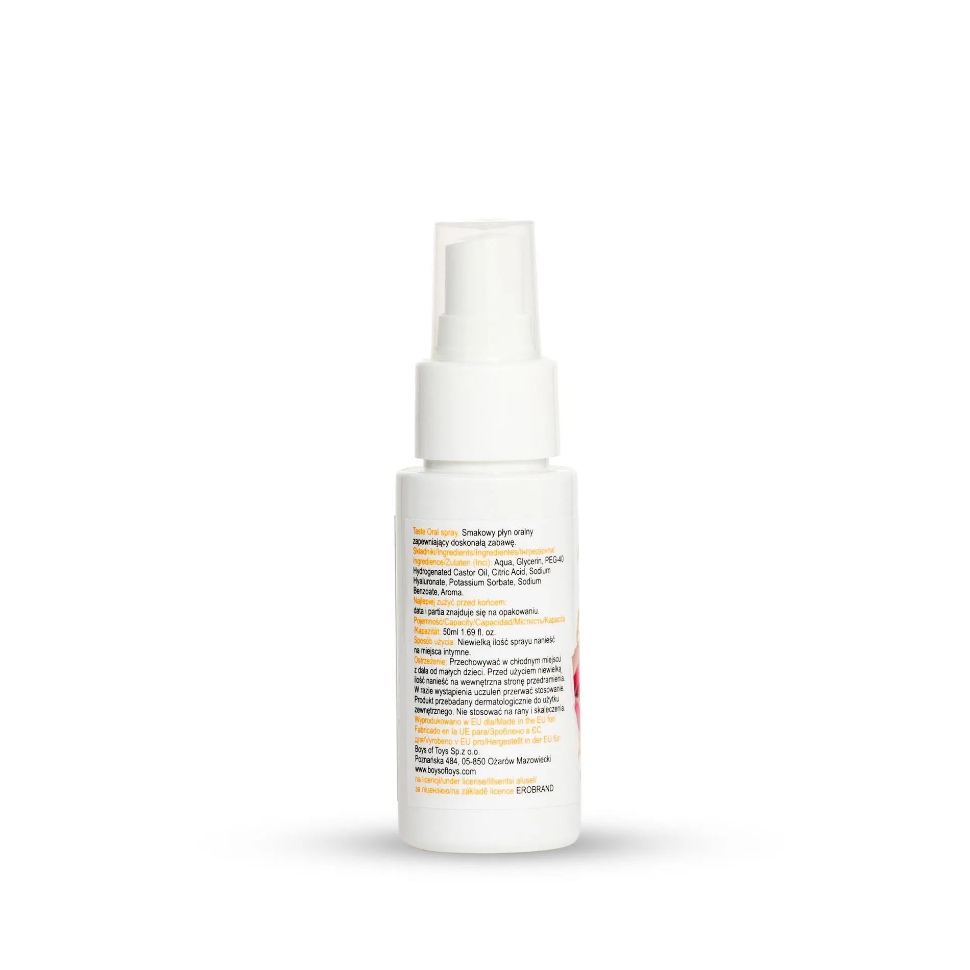 MyLove Taste Oral Spray Pineapple - Spray do seksu oralnego, Ananas, 50 ml