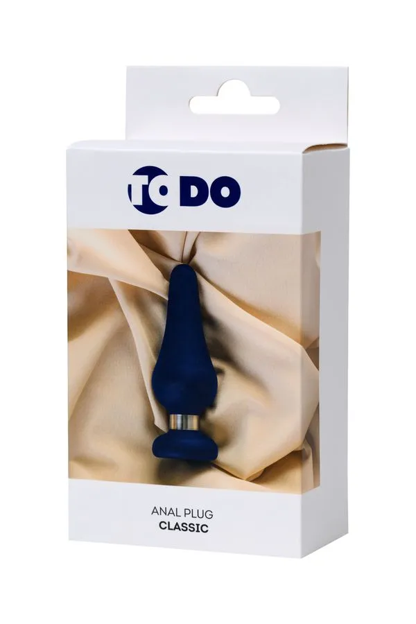 Анальная пробка ToDo Anal Plug Сlassic L, 13 см (синий)