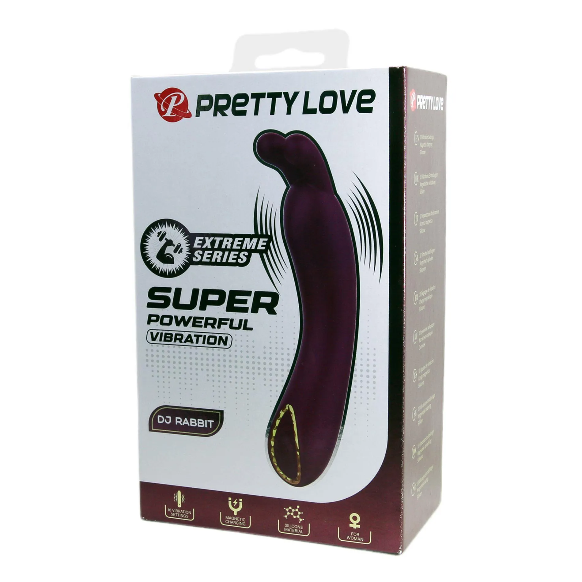 Pretty Love DJ Rabbit - Wibrator, Fioletowy, 13.9 cm