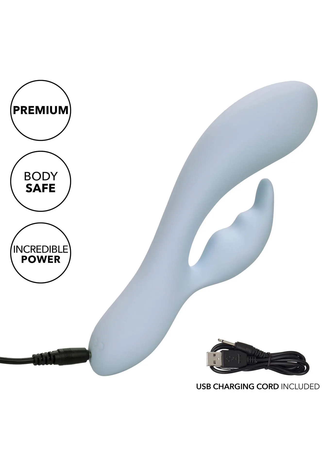 Вибратор-кролик Calexotics Contour Kali, 17,7 см (голубой)